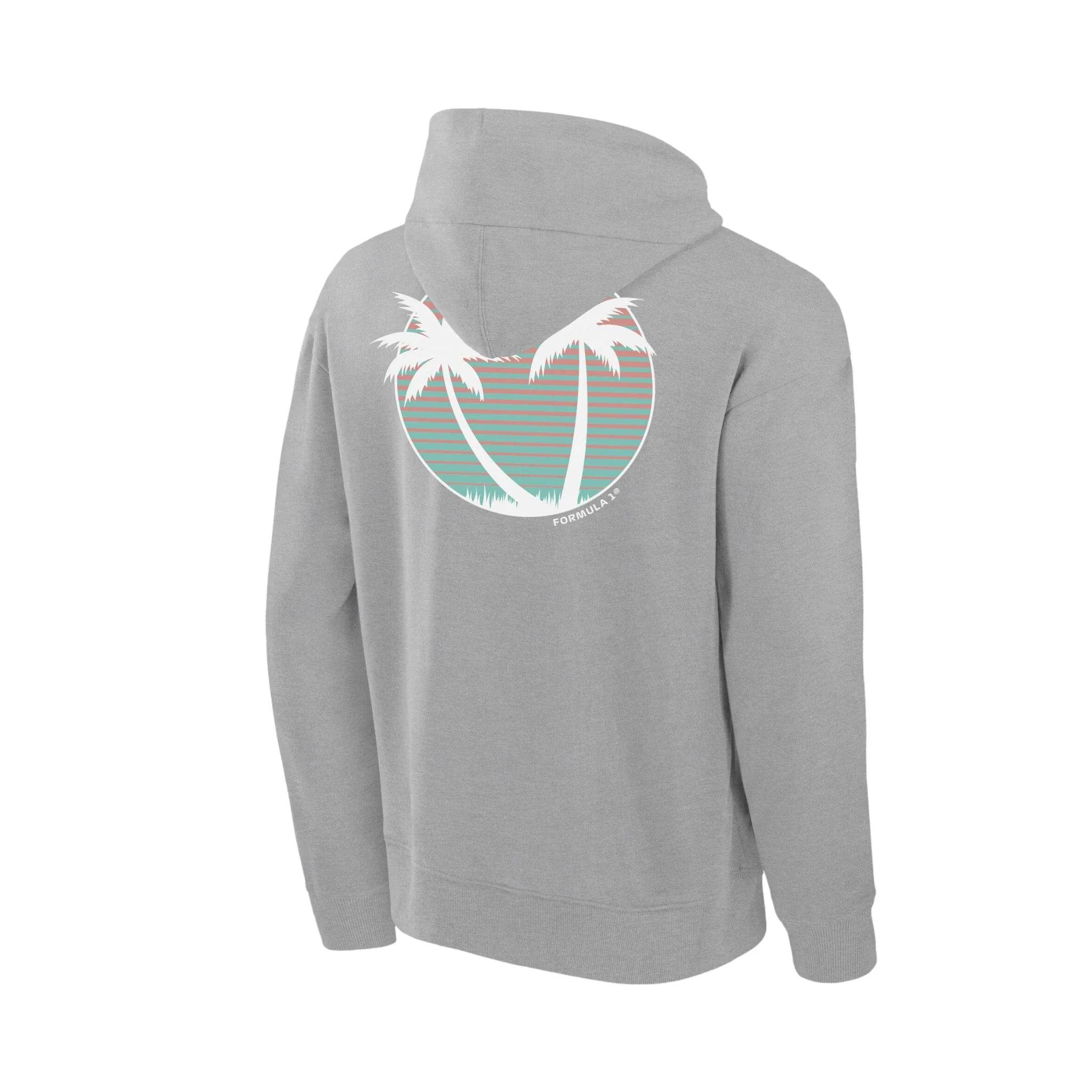 Formula 1 Beach Club Printed Hoodie Gray - Dash Racegear Store