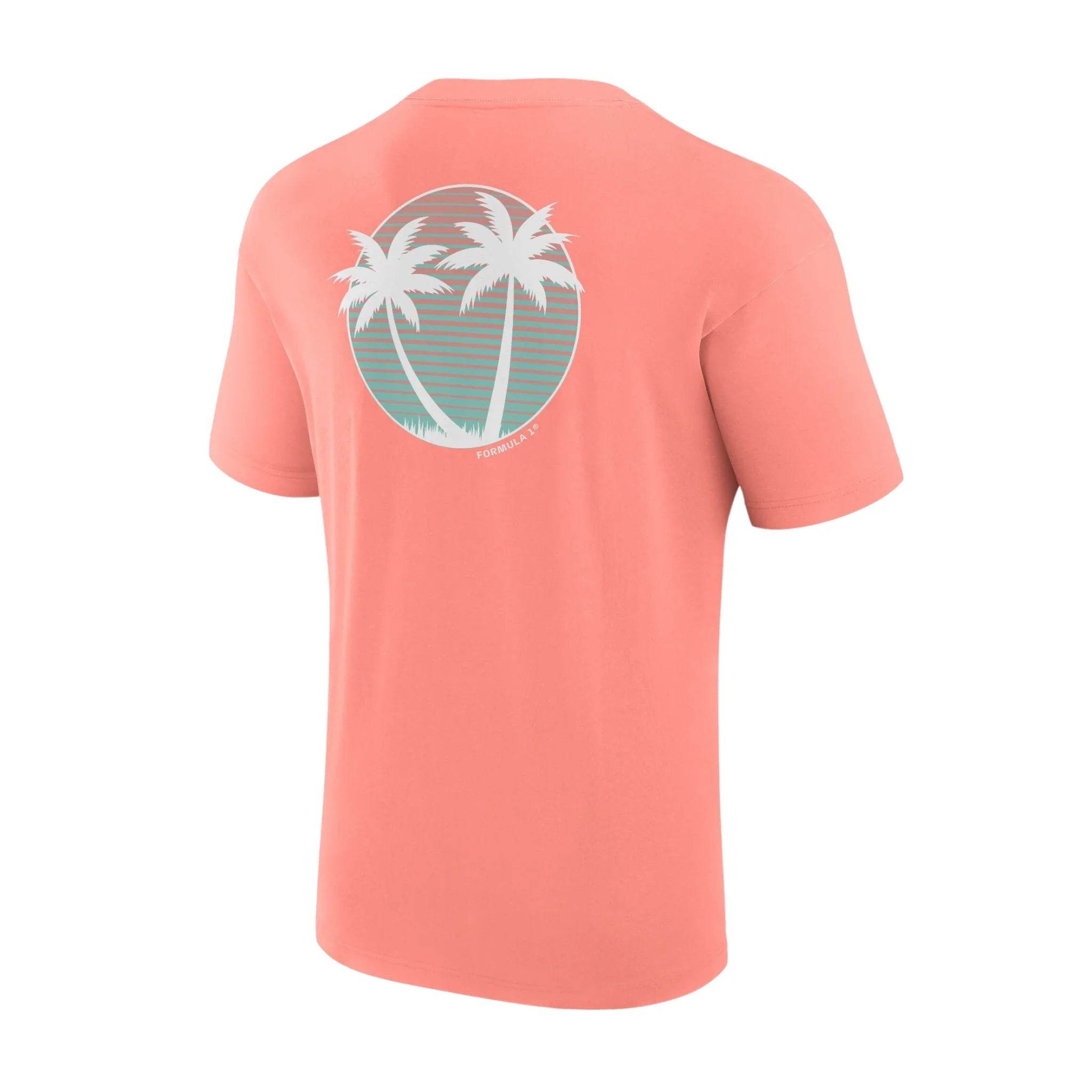 Formula 1 Beach Club Printed T-Shirt Coral - Dash Racegear Store