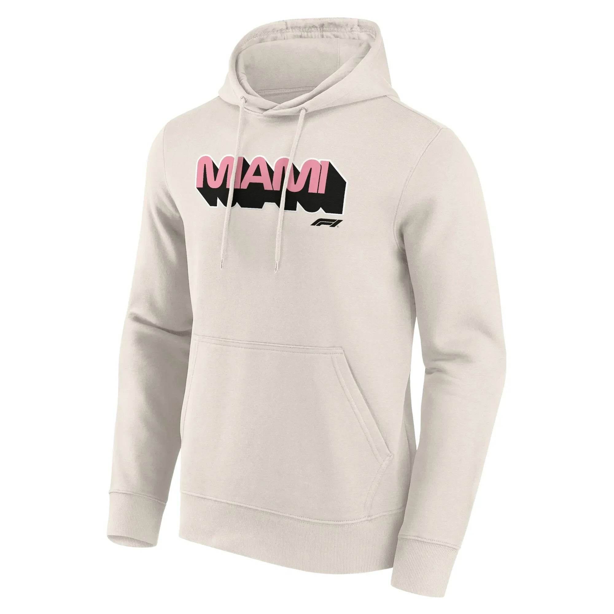 Formula 1 Miami Wordmark Graphic Hoodie Off White - Dash Racegear Store