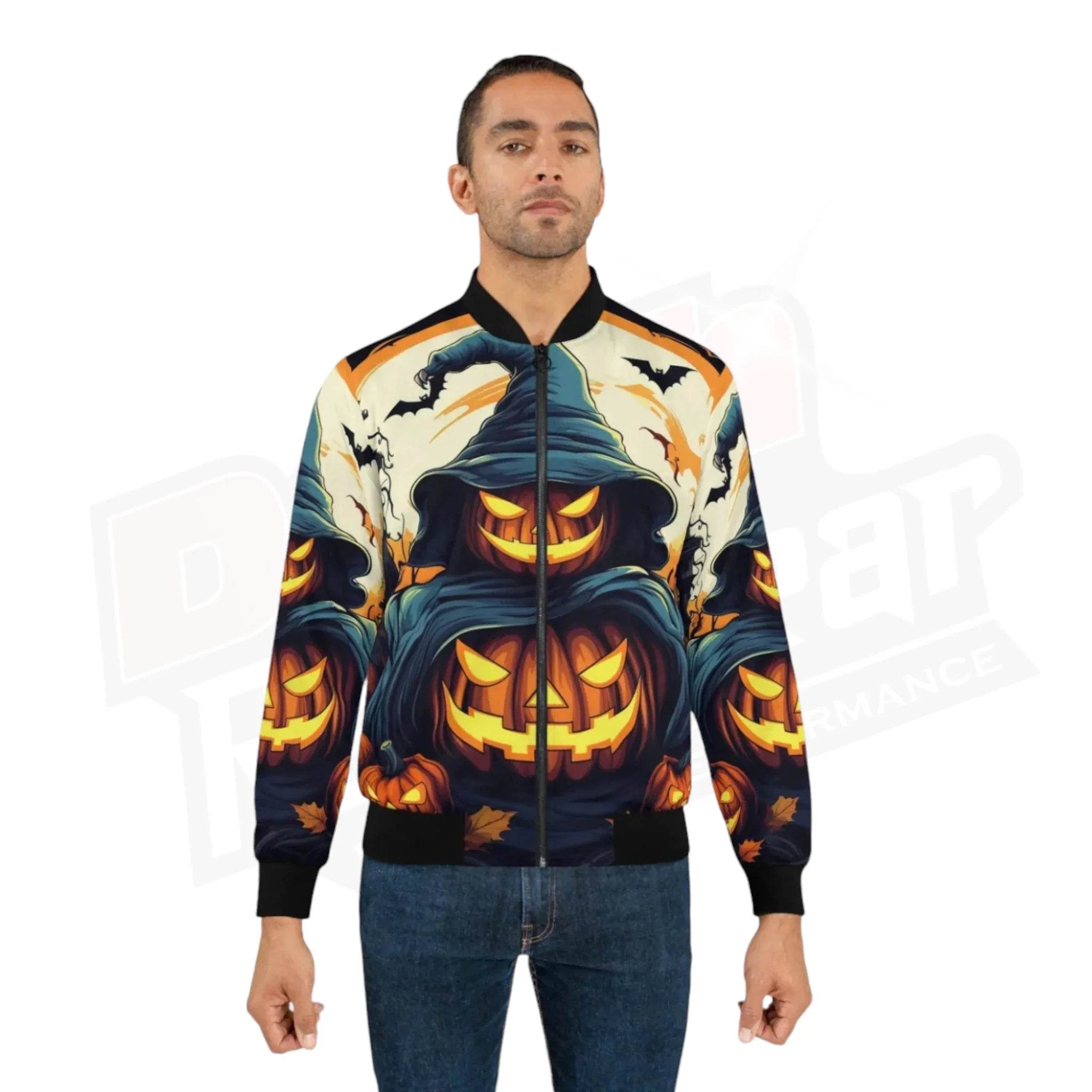 Halloween Jack O Lantern Unisex Bomber Jacket - Dash Racegear Store