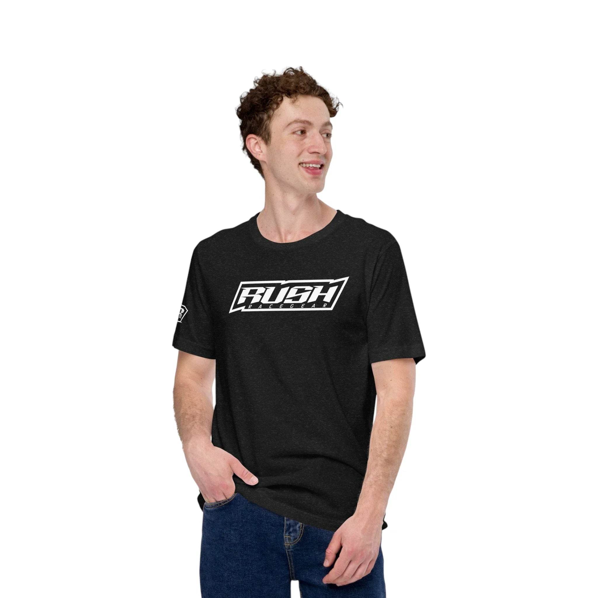 Heather Tee with White Rush Logo Men's