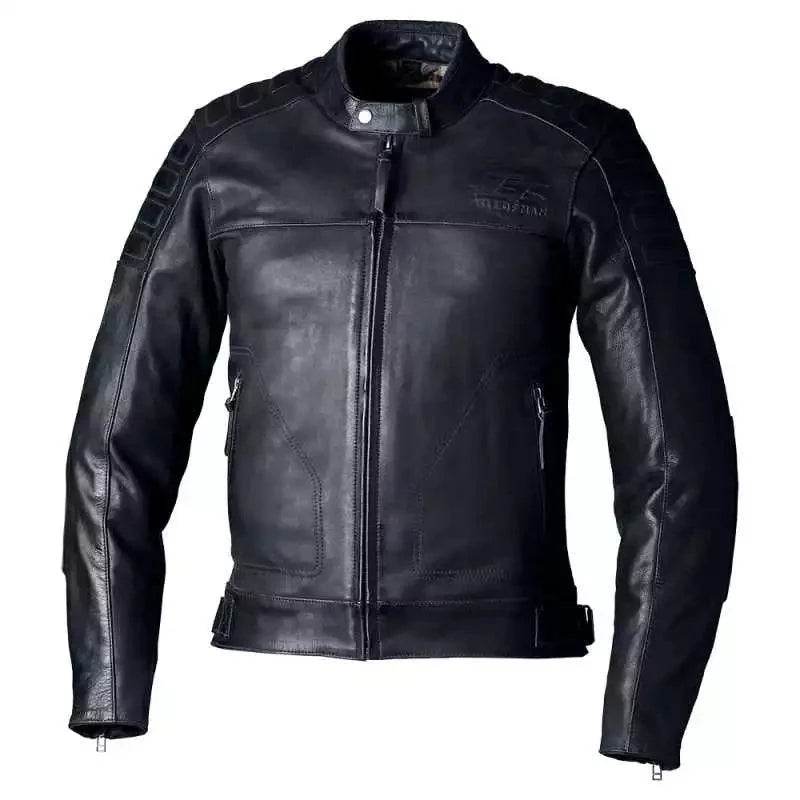 IOM TT BRANDISH 2 CE MENS LEATHER JACKET BLACK