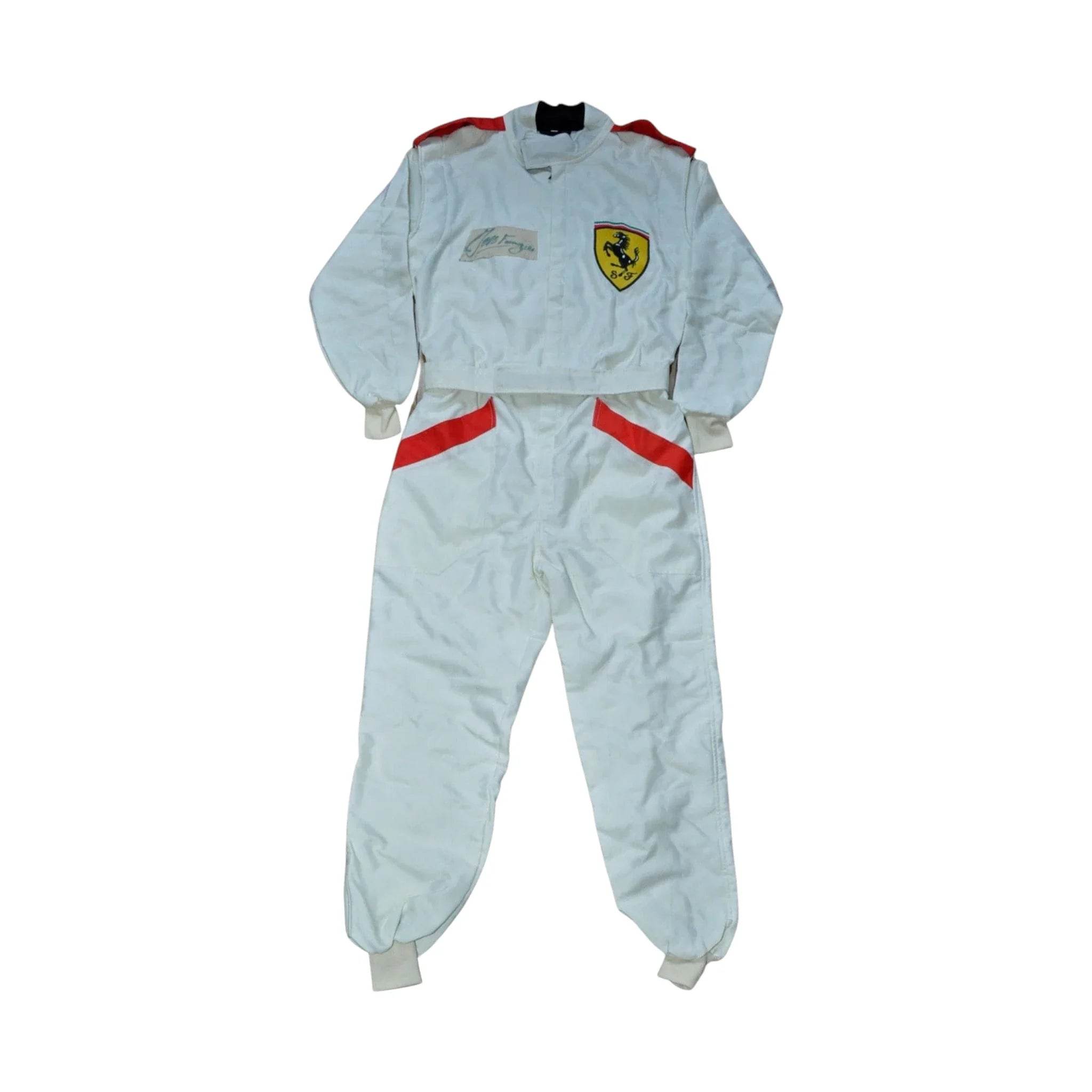 Juan Manuel Fangio SIGNED VINTAGE FERRARI F1 REPLICA Race SUIT - Dash Racegear Store