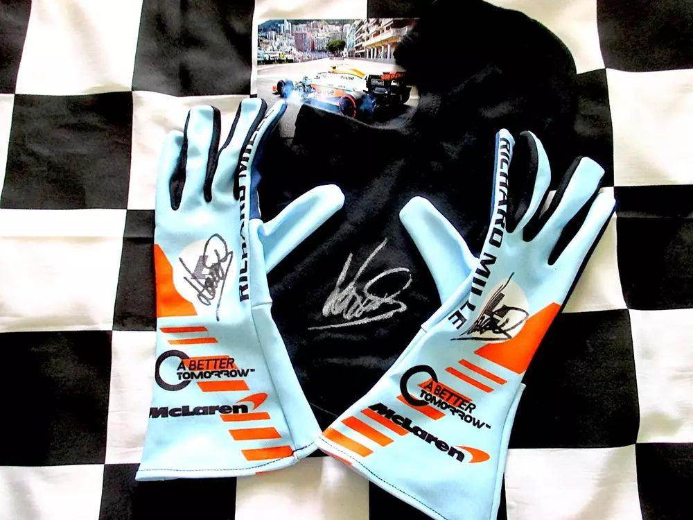 LANDO NORRIS MCLAREN RARE SPECIAL EDITION GULF F1 GLOVES - Dash Racegear Store