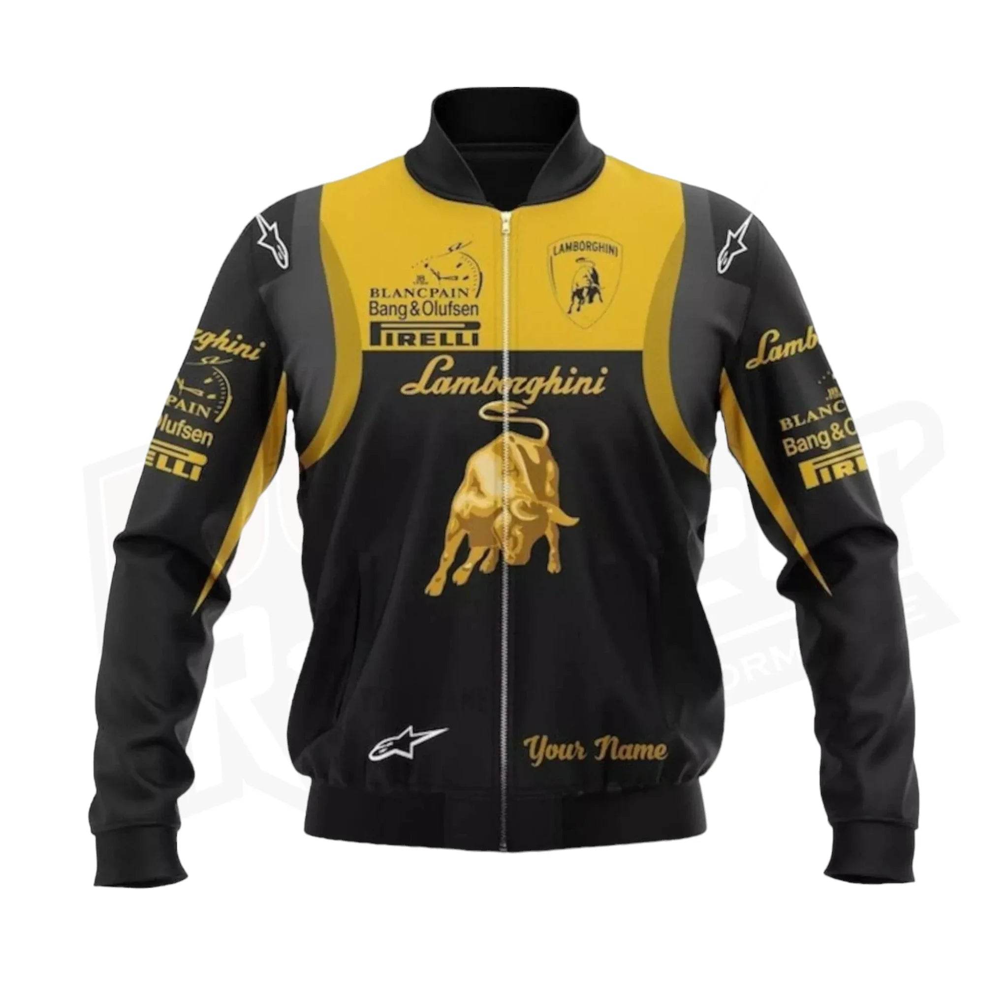 Lamborghini Over Print Custom Bomber Jacket - Dash Racegear Store