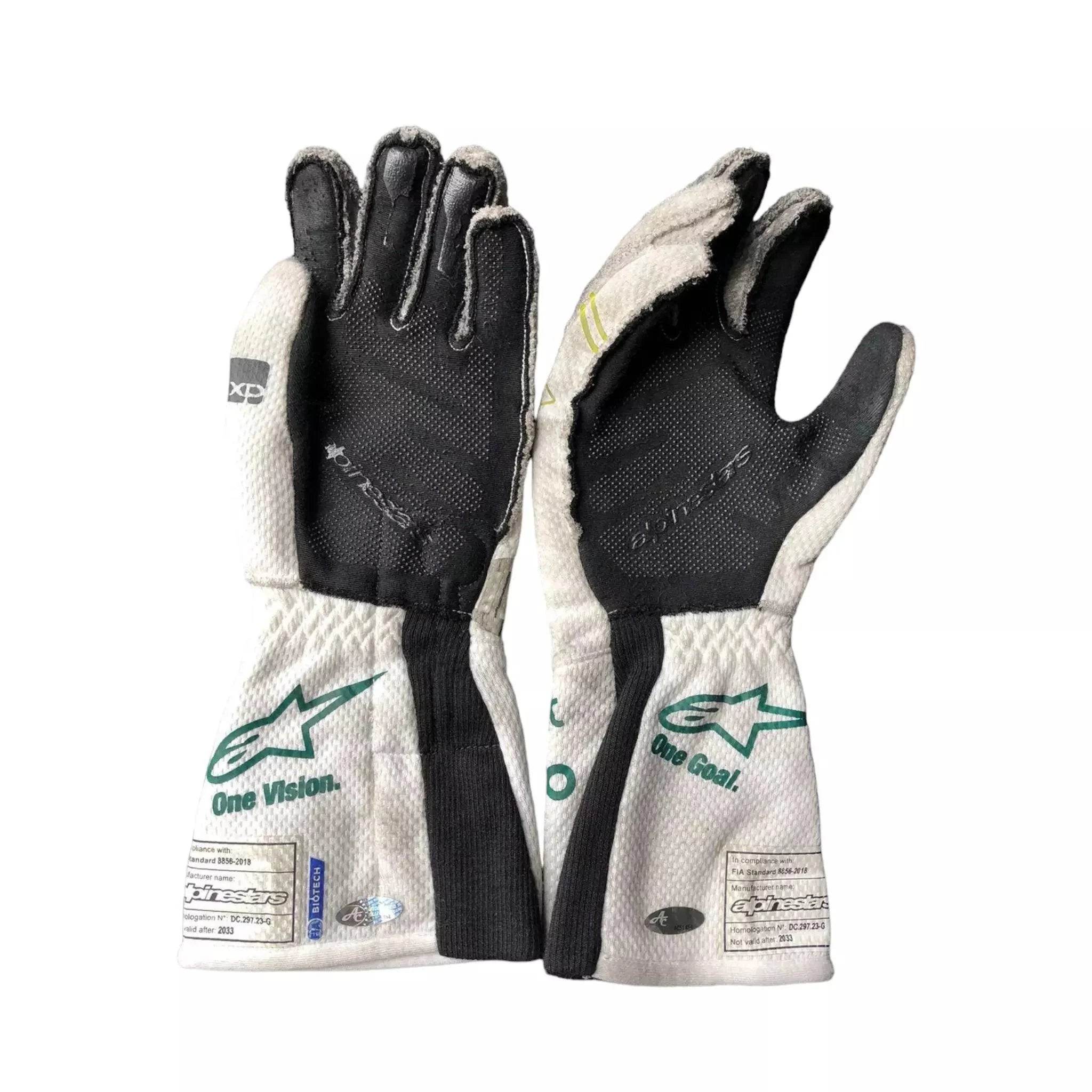 2023 Lance Stroll Baku Worn Gloves