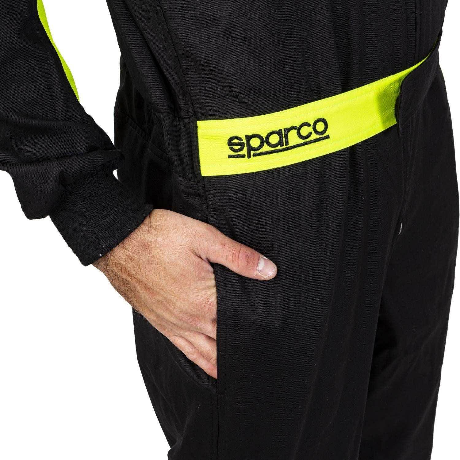 Leisure Karting Suit Sparco Rookie Black/Yellow - Dash Racegear Store