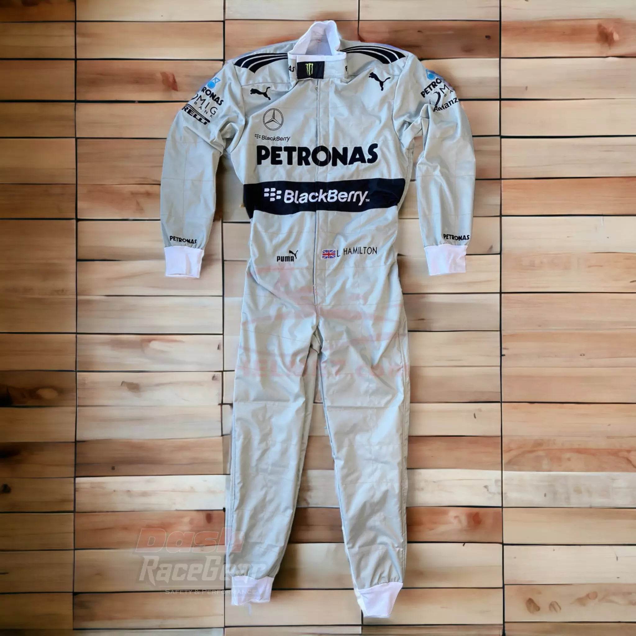 2013 Lewis Hamilton Mercedes Benz F1 Embroidered Race Suit - Dash Racegear Store