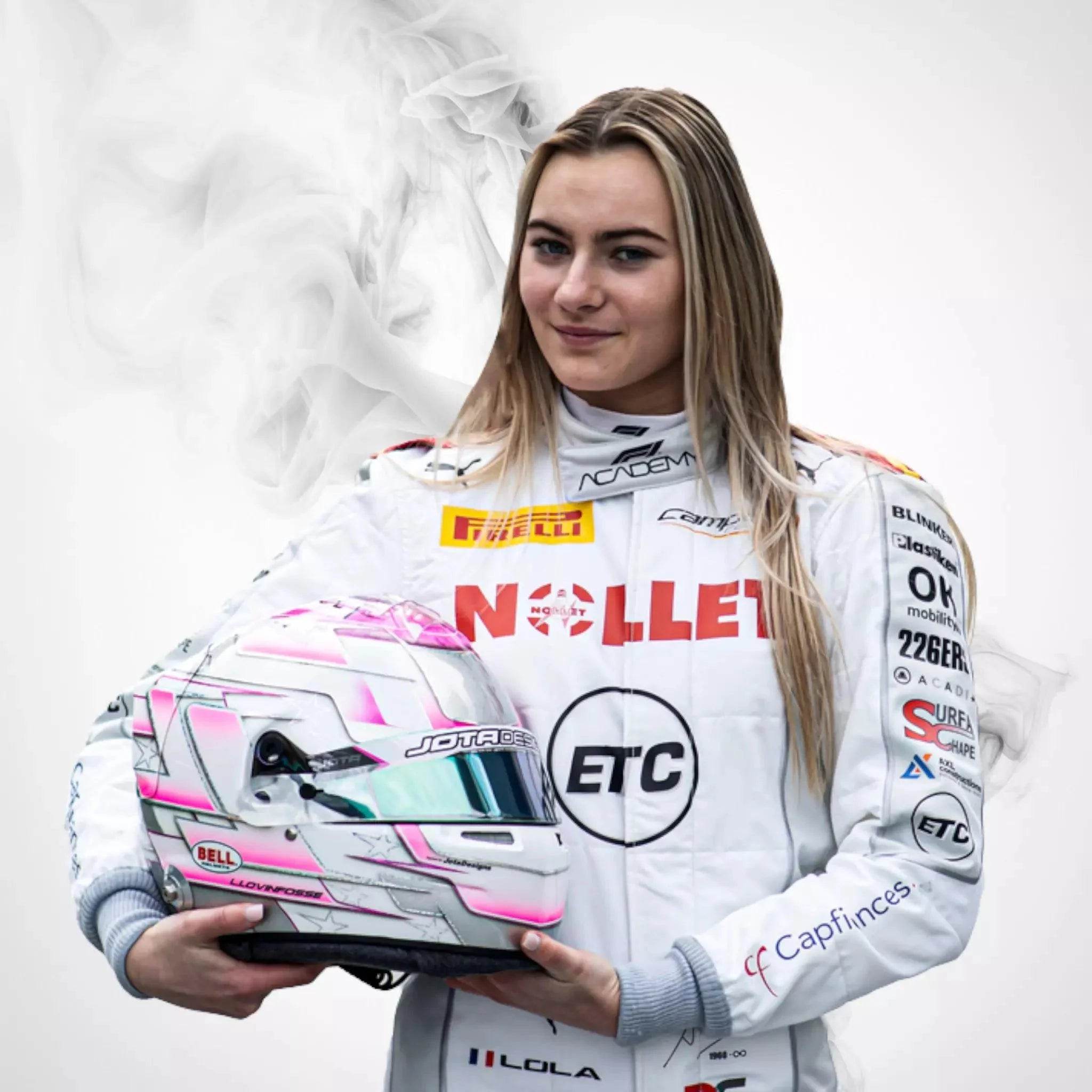 2023 Lola Lovinfosse race suit Mercantile Campos Racing - Dash Racegear Store