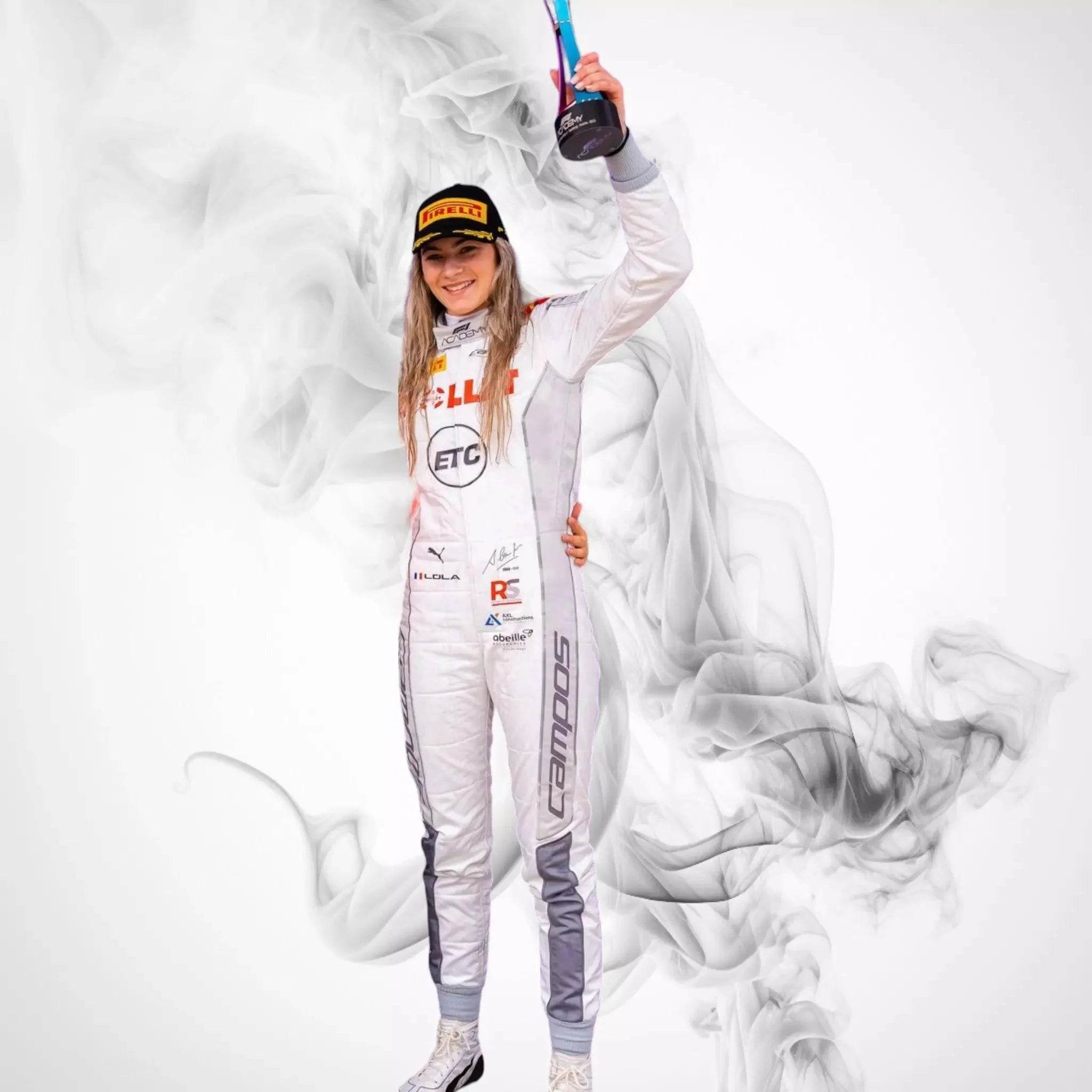 2023 Lola Lovinfosse race suit Mercantile Campos Racing - Dash Racegear Store