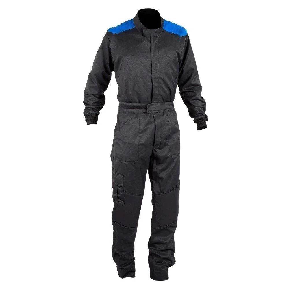 MECHANIC SUIT BLACK-DAZZLING BLUE - Dash Racegear Store