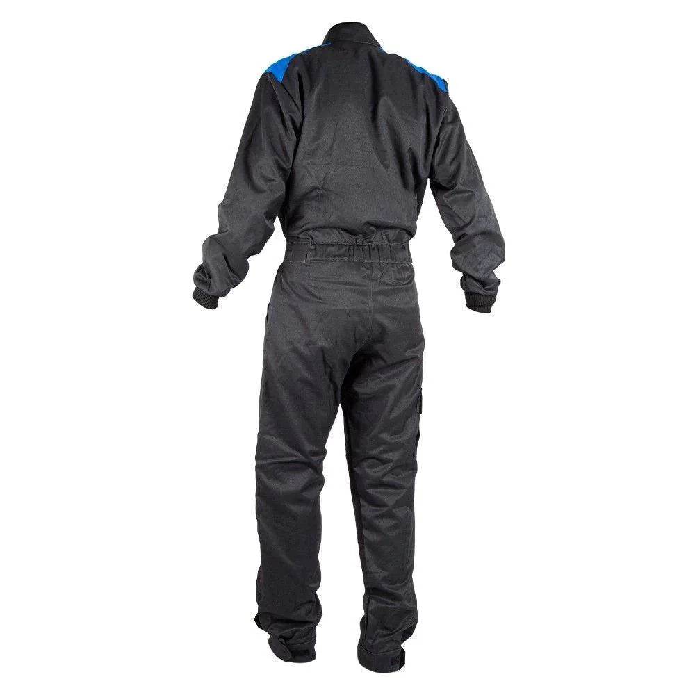 MECHANIC SUIT BLACK-DAZZLING BLUE - Dash Racegear Store