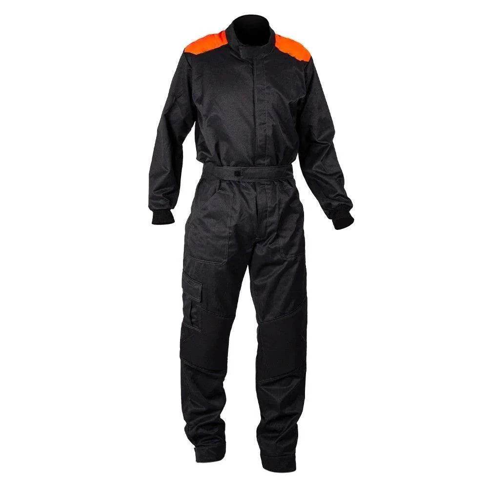 MECHANIC SUIT BLACK-FLUOR RED - Dash Racegear Store