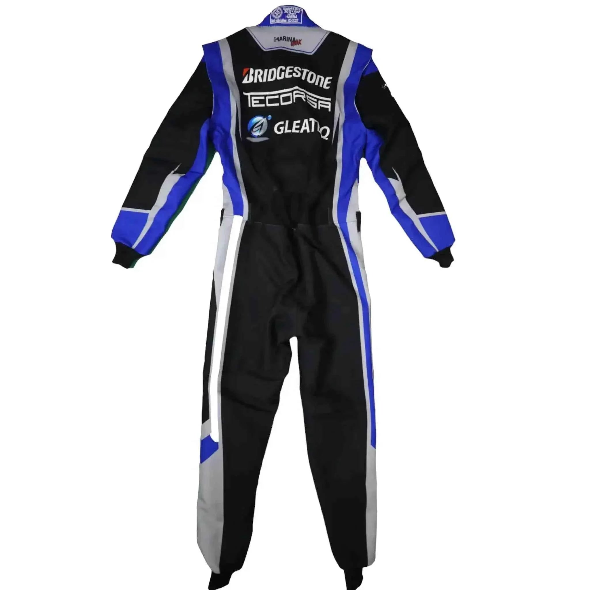 Marina Unik GLEATEQ Black Kart Racing Suits