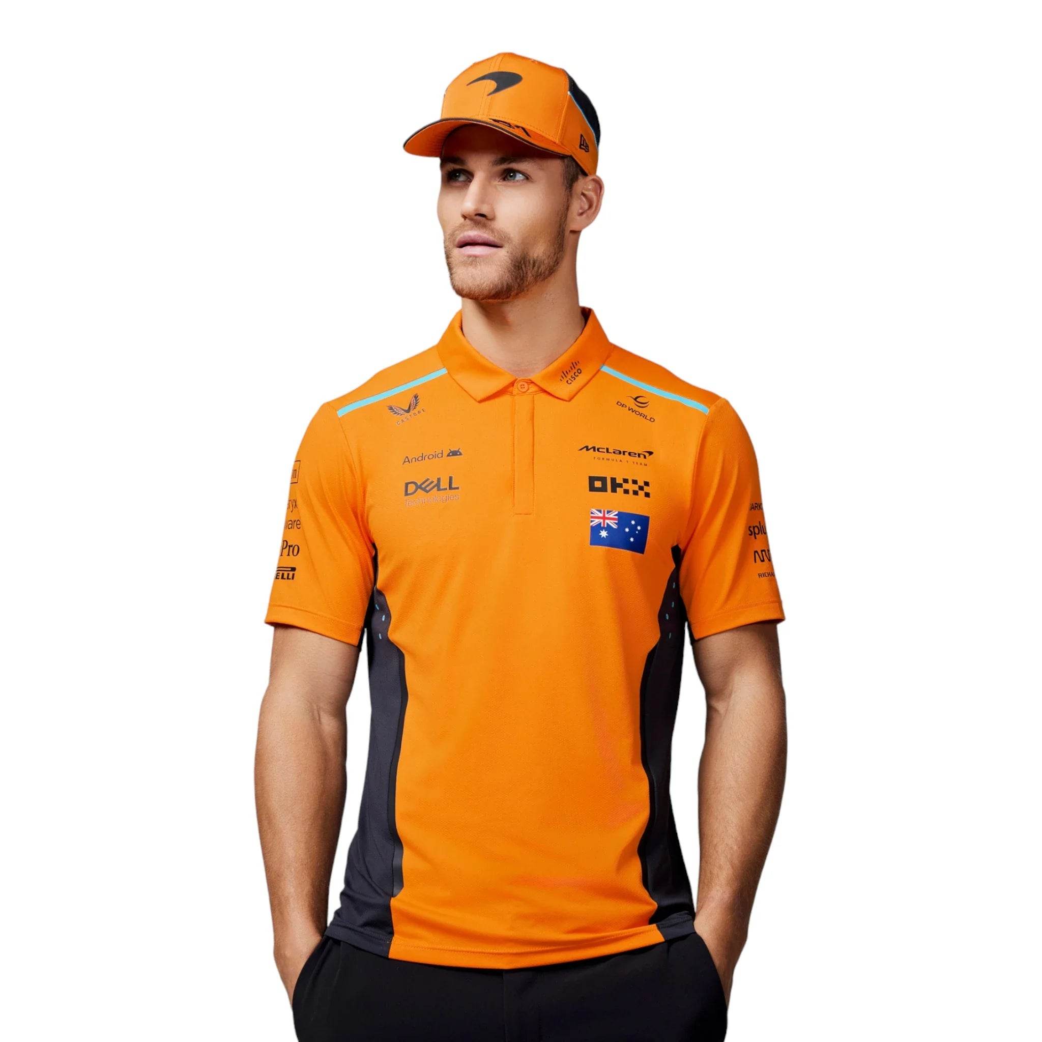 Mens Official Teamwear Polo Shirt Oscar Piastri Formula 1 - Dash Racegear Store
