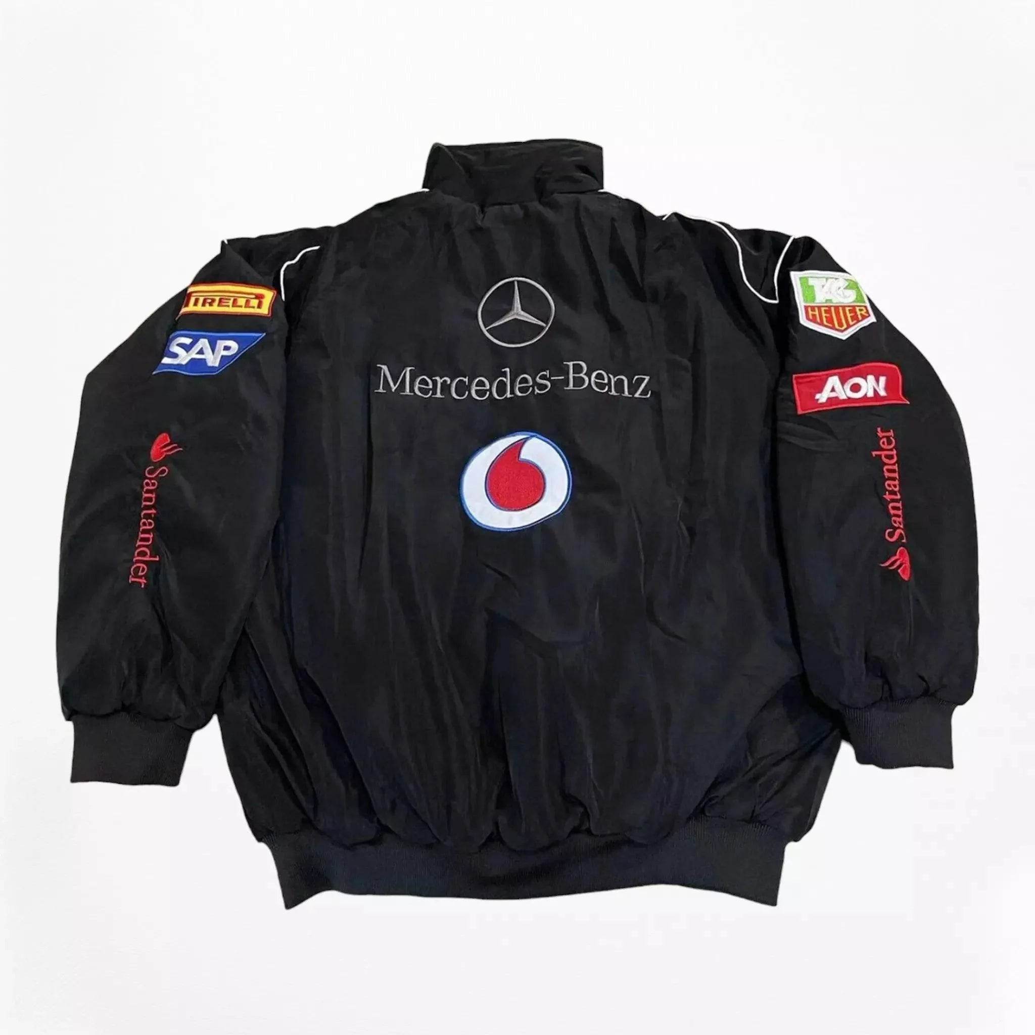 Vintage Mercedes-Benz F1 Embroidered Retro Racing Jacket - Dash Racegear Store