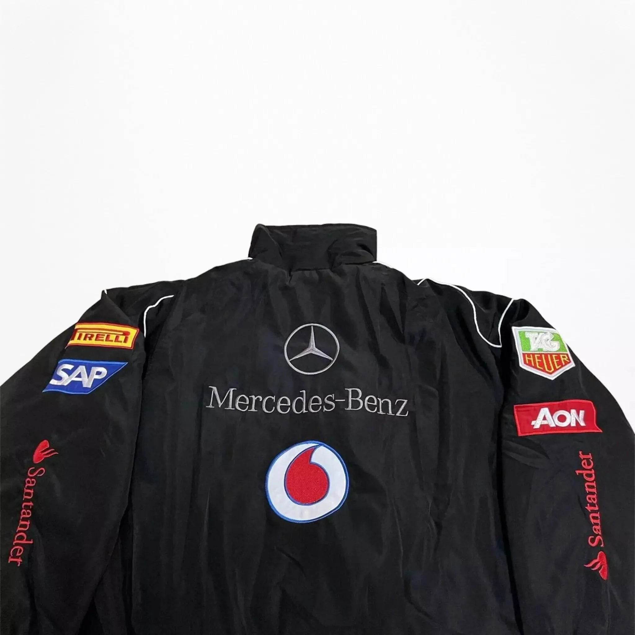 Vintage Mercedes-Benz F1 Embroidered Retro Racing Jacket - Dash Racegear Store