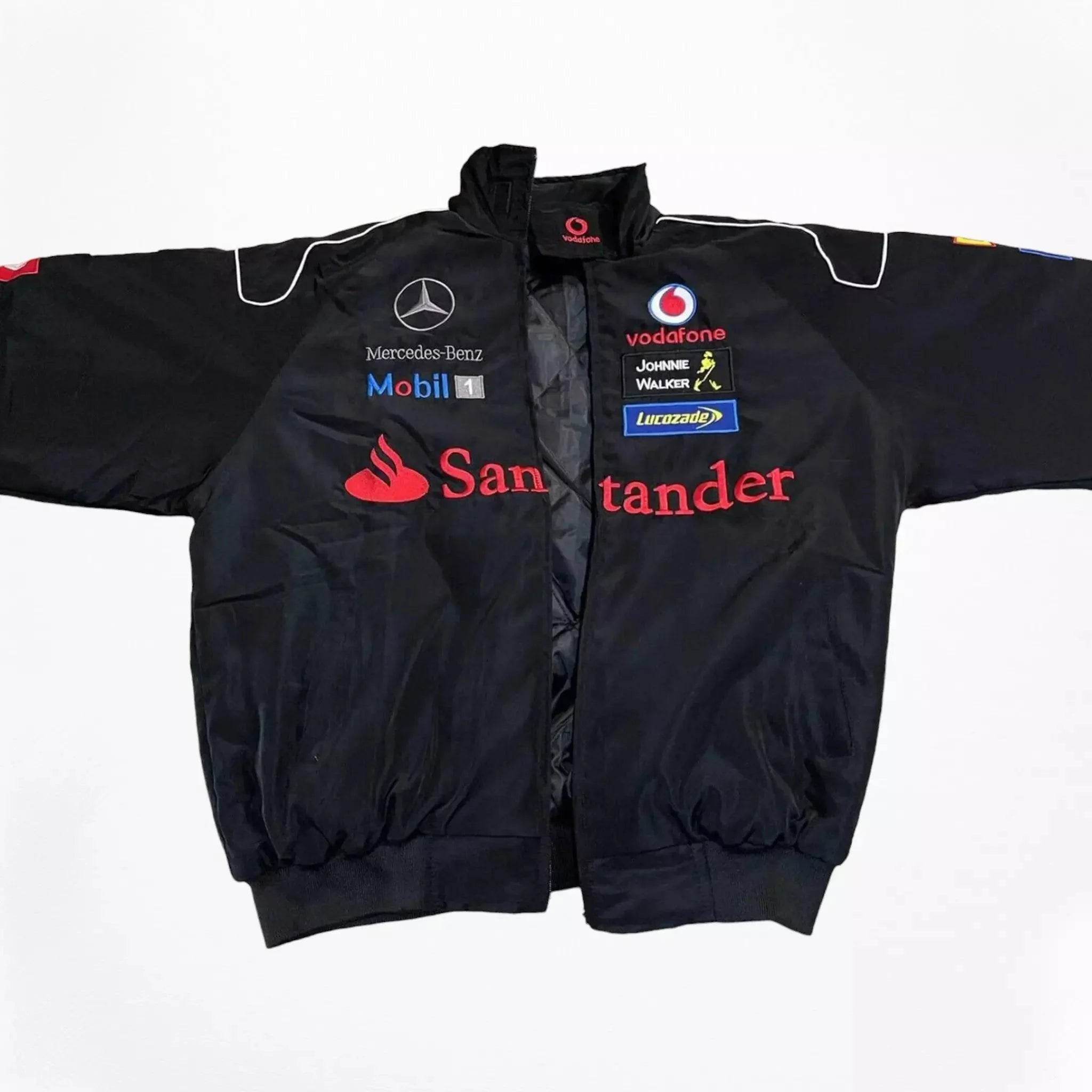 Vintage Mercedes-Benz F1 Embroidered Retro Racing Jacket - Dash Racegear Store