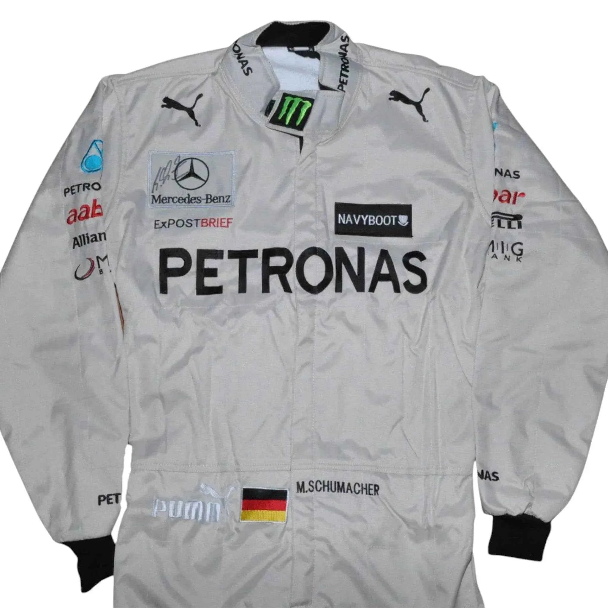Michael Schumacher SIGNED Mercedes 2012 F1 REPLICA Race SUIT