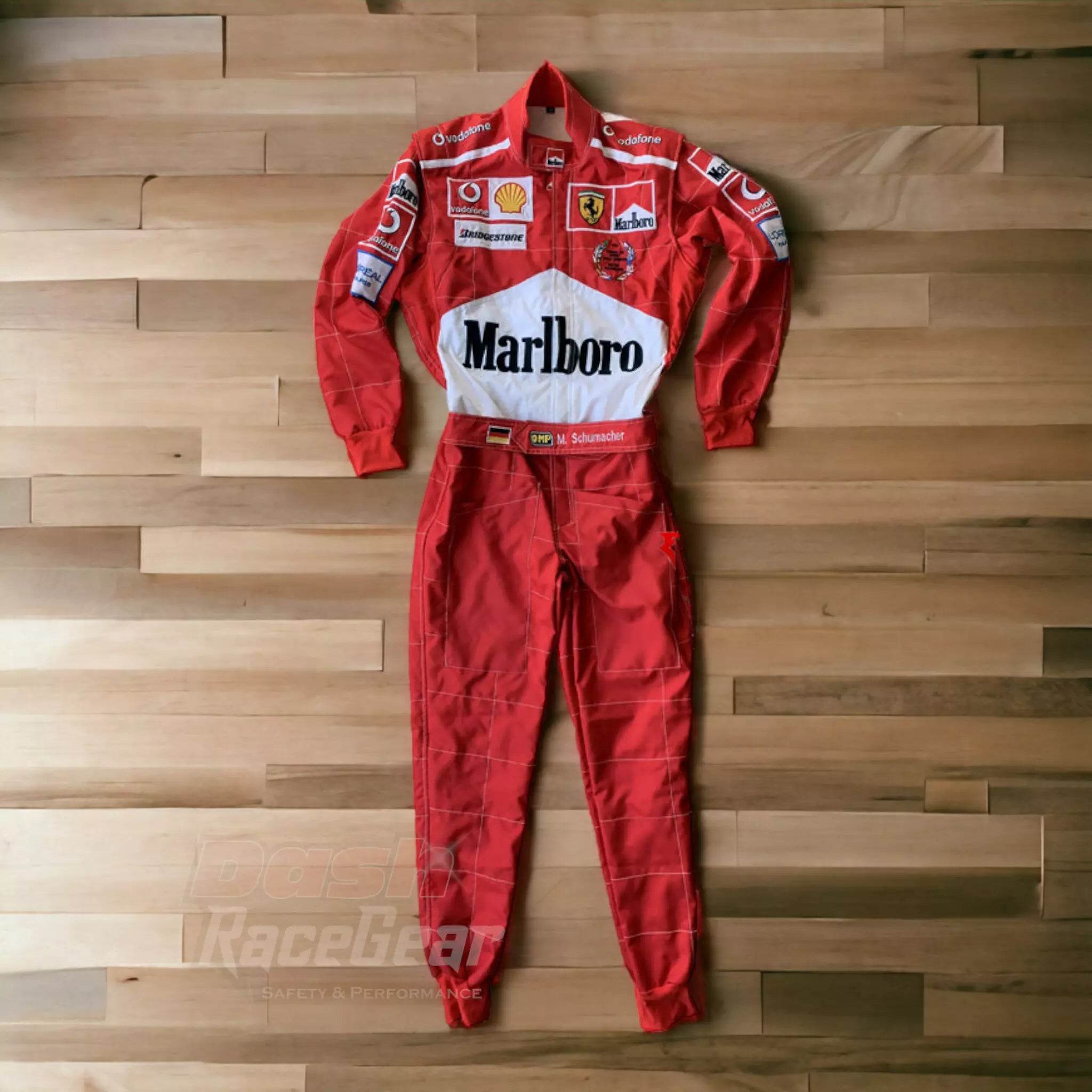 Michael Schumacher Ferrari F1 Embroidered Racing Suit - Dash Racegear Store