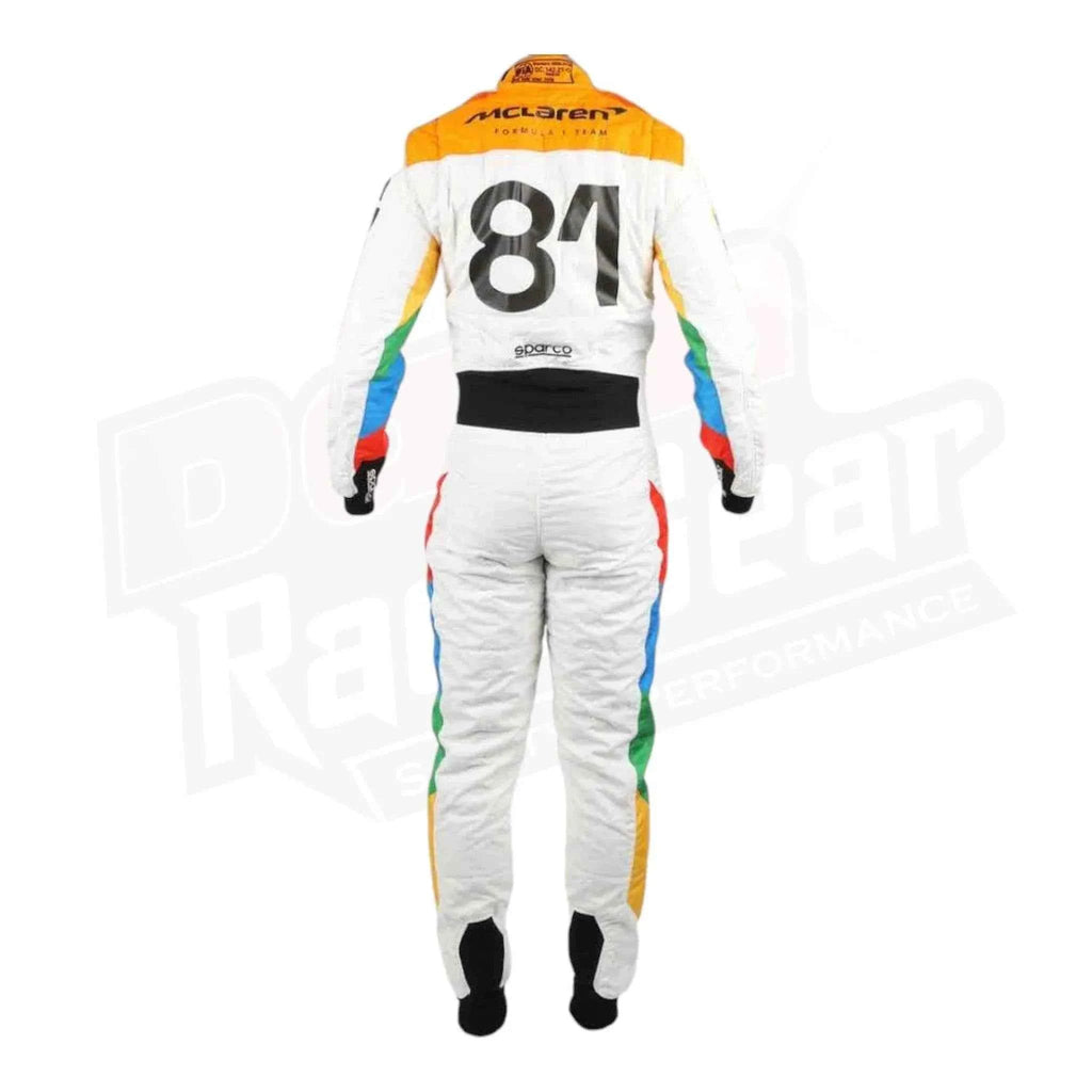 NEW MCLAREN SILVERSTONE OSCAR PIASTRI 2023 F1 TEAM RACE SUIT KIDS