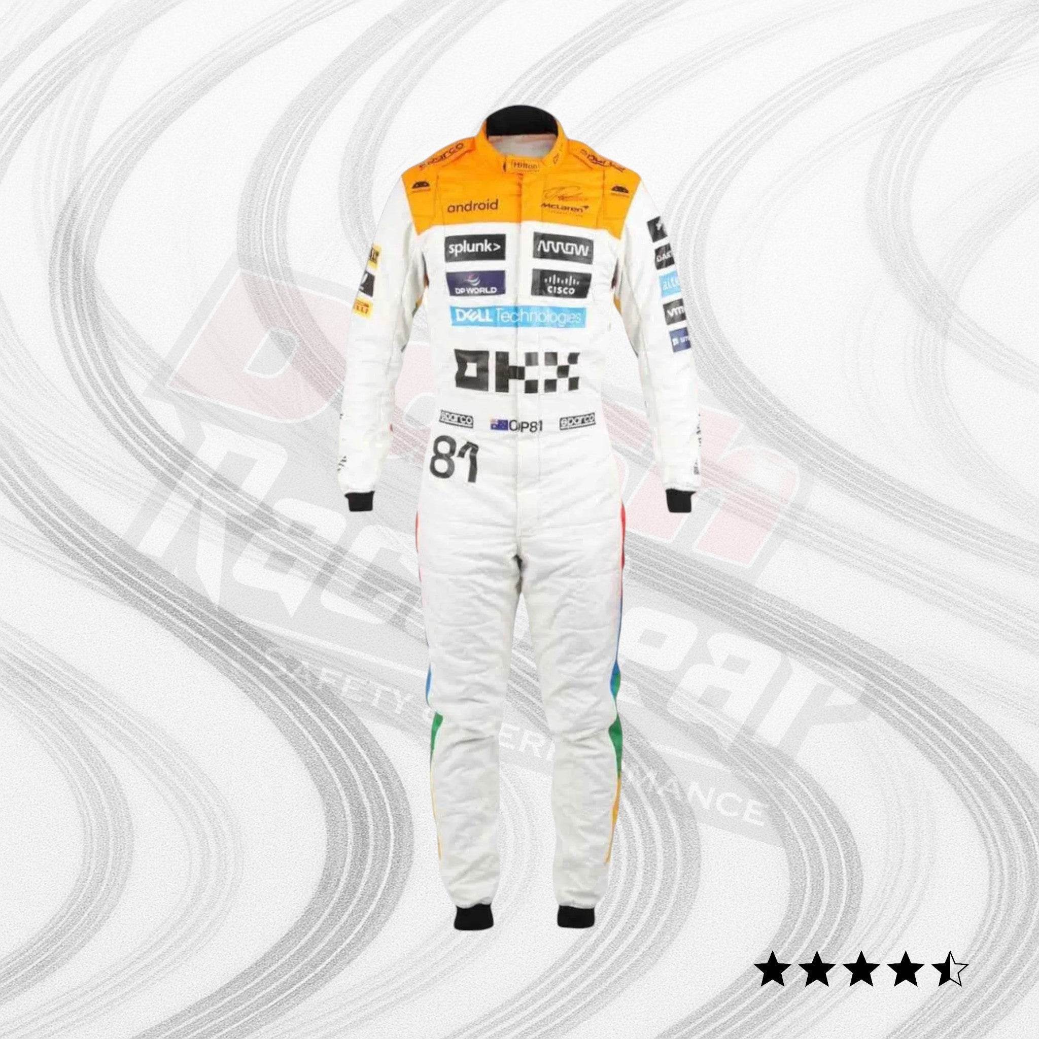 NEW MCLAREN SILVERSTONE OSCAR PIASTRI 2023 F1 TEAM RACE SUIT KIDS