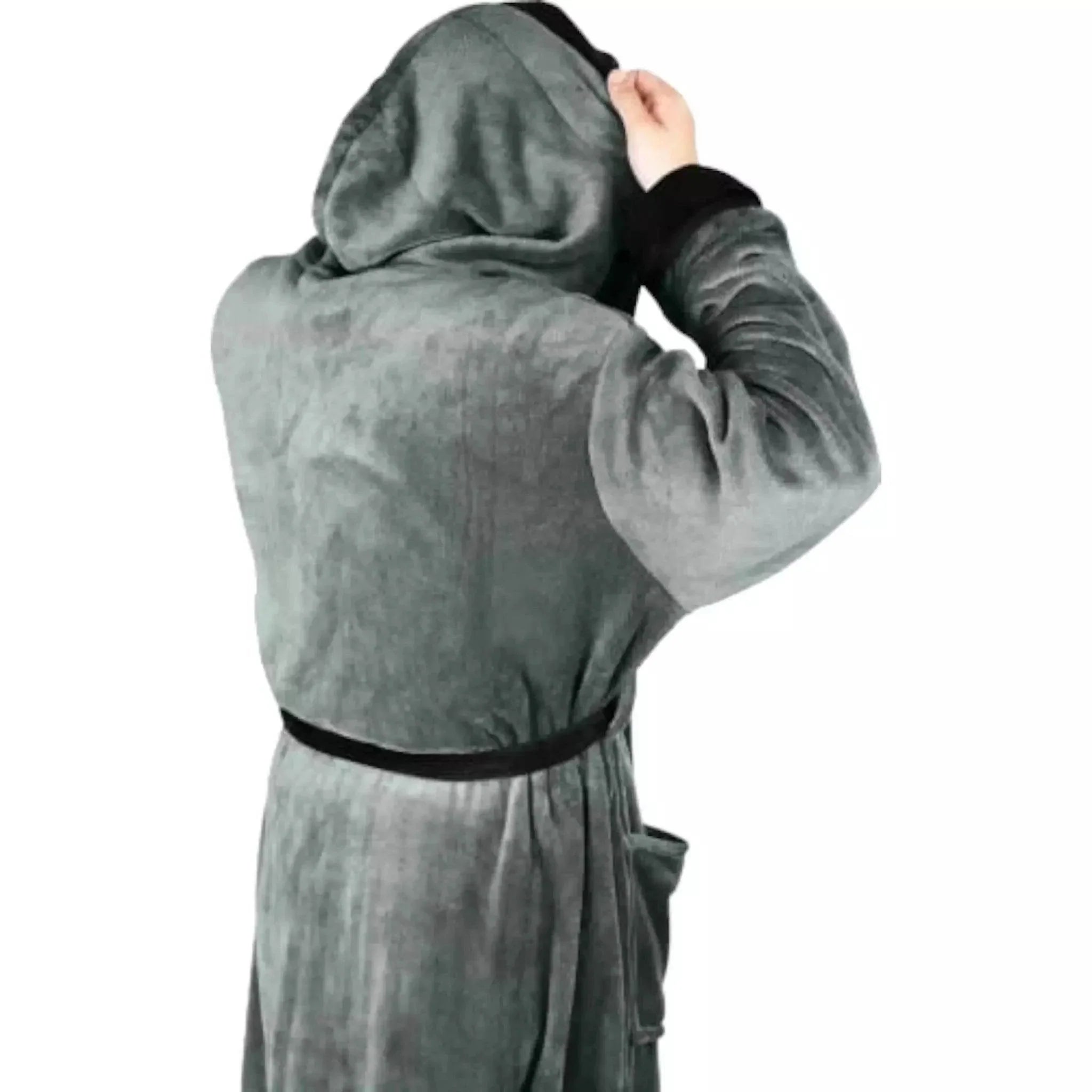 New Unisex Fleece Hooded Bathrobes