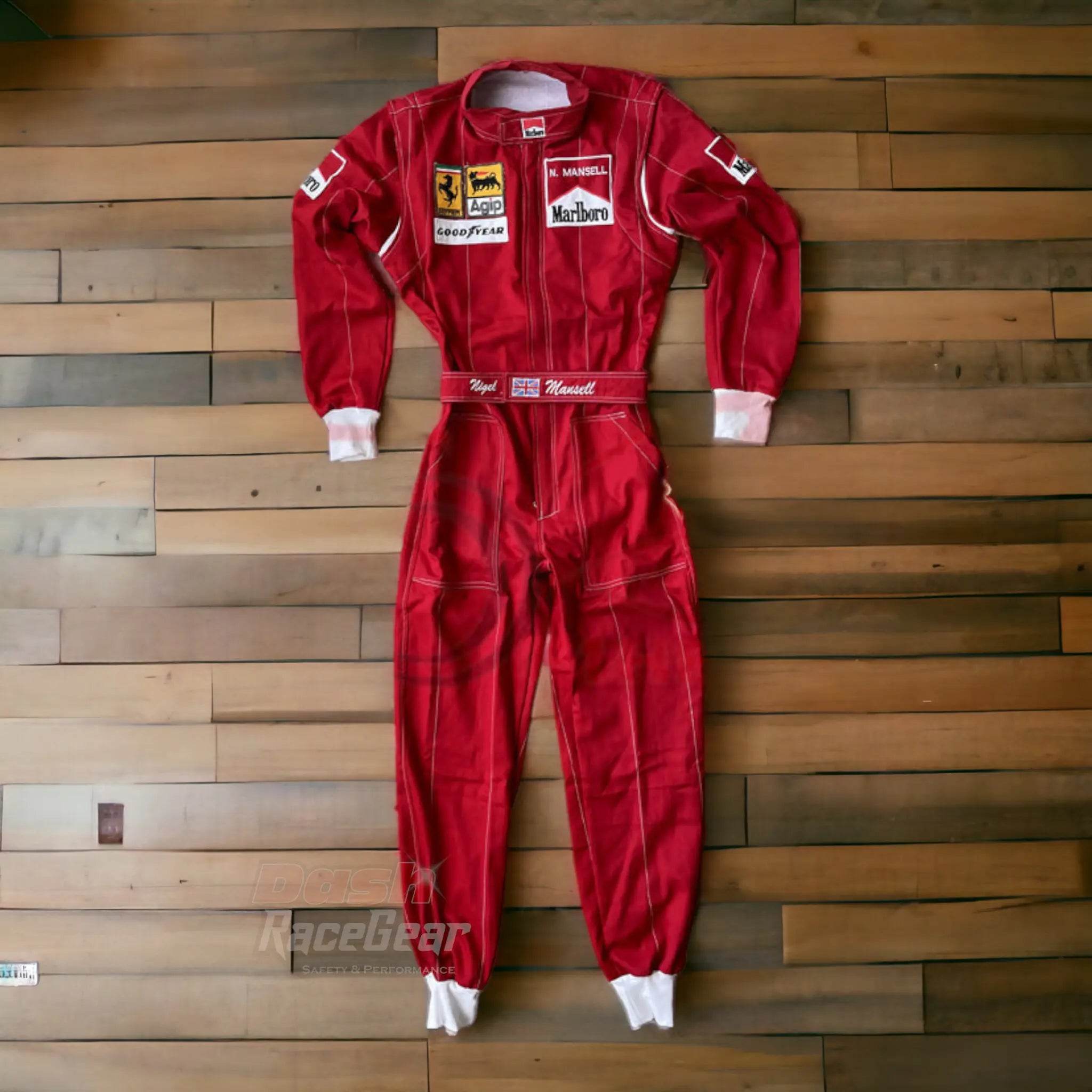 Nigel Mansell 1990 Ferrari F1 Embroidered Racing Suit - Dash Racegear Store