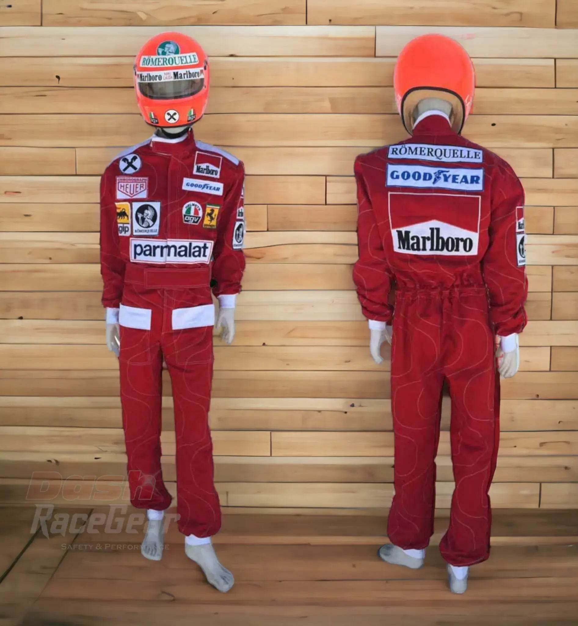 Niki Lauda 1976 Ferrari F1 Embroidered Racing suit - Dash Racegear Store