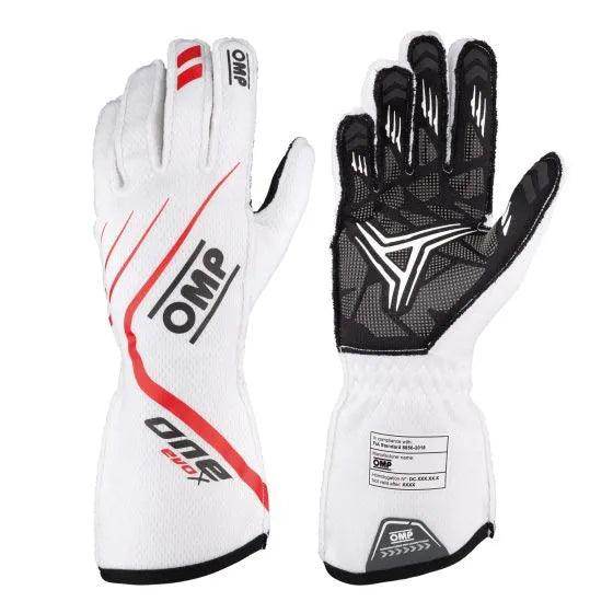 OMP One Evo X Race Gloves White