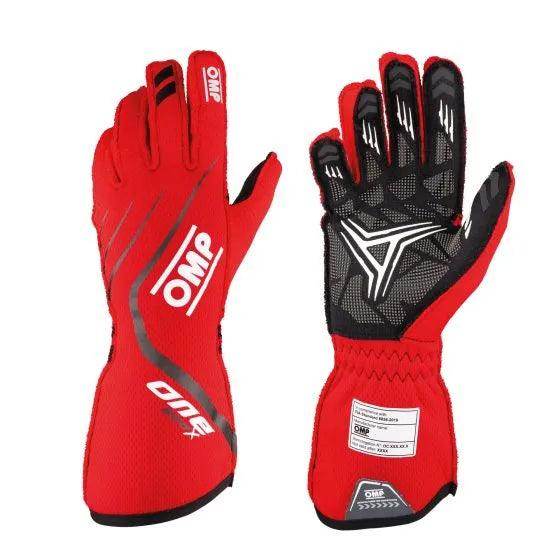 OMP One Evo X Race Gloves Red