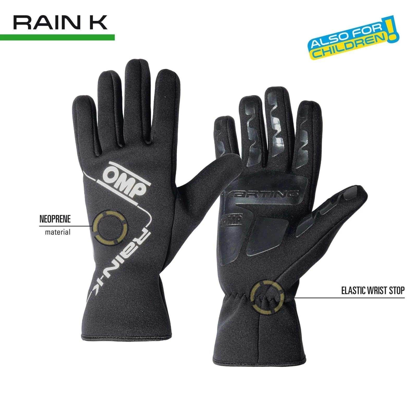 OMP Rain K Wet Weather Kart Gloves - Dash Racegear Store