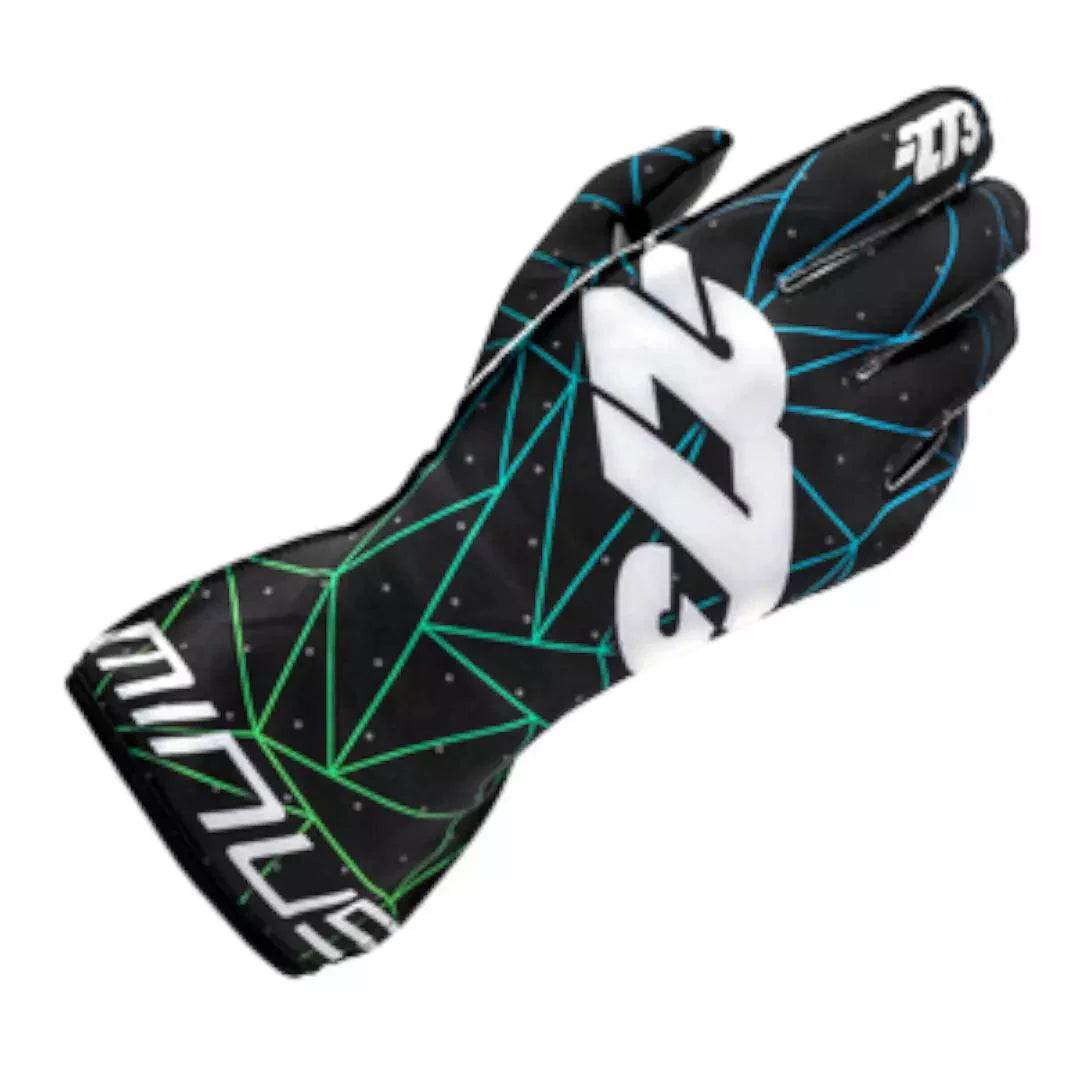 POLY EVO Black/Green/Cyan Gloves - Dash Racegear Store