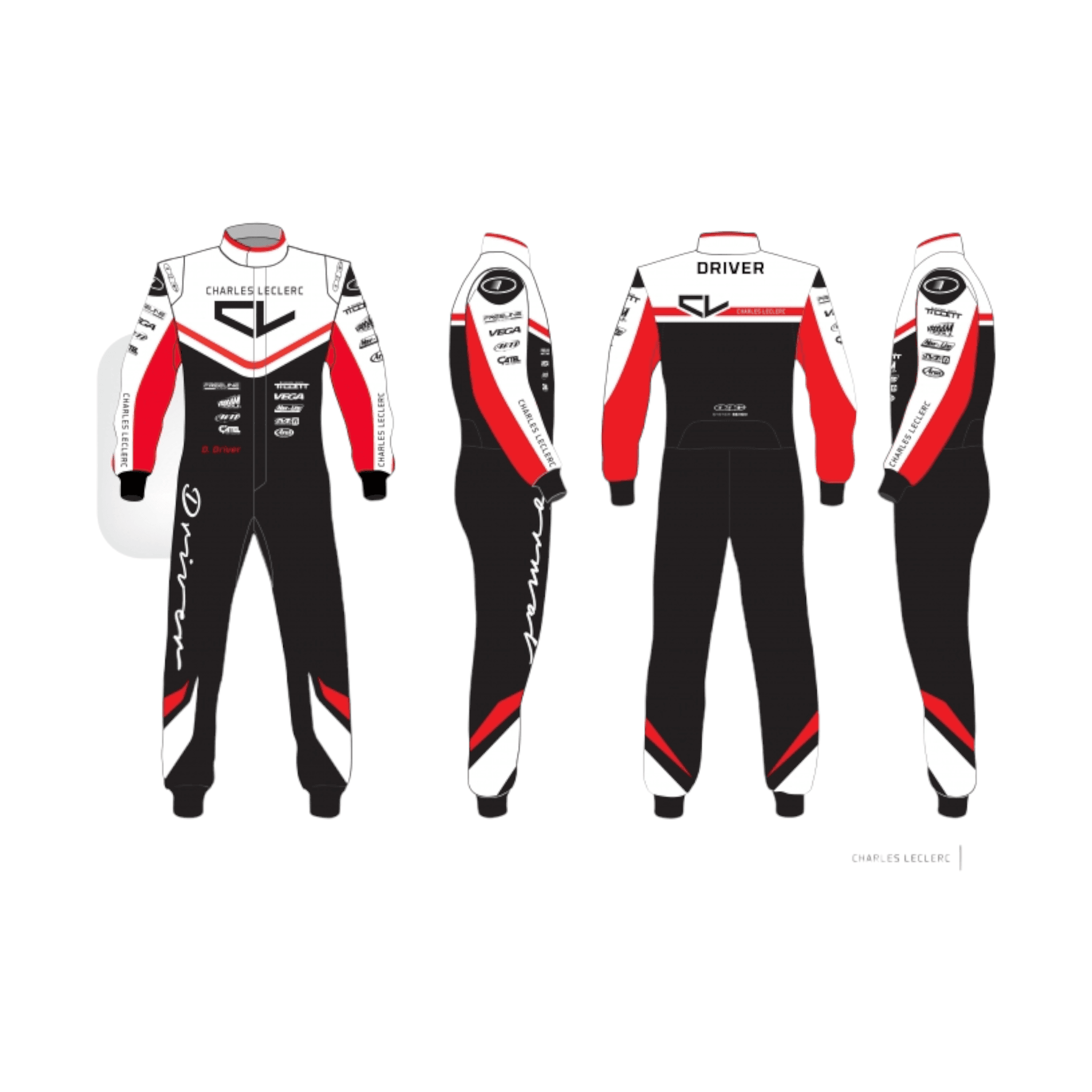 PSL Charles Leclerc 2020 Custom DRIVER SUIT - Dash Racegear Store