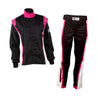 RACECHICK FIERCE TWO-PIECE WOMEN'S AUTO RACING SUIT SFI 3.2A/1 (BLACK/PINK) - Dash Racegear Store