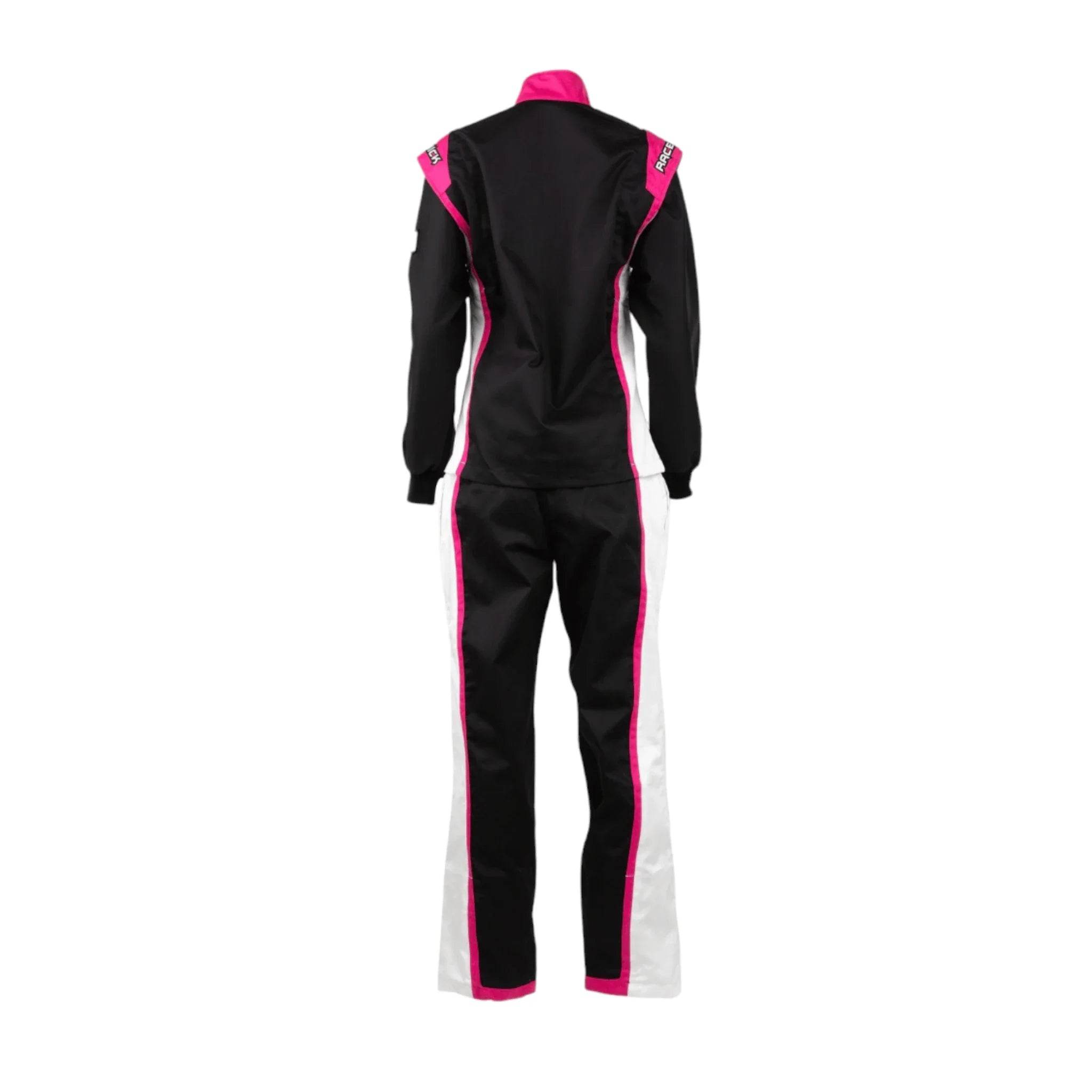 RACECHICK FIERCE TWO-PIECE WOMEN'S AUTO RACING SUIT SFI 3.2A/1 (BLACK/PINK) - Dash Racegear Store