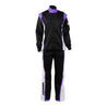 RACECHICK FIERCE TWO-PIECE WOMEN'S AUTO RACING SUIT SFI 3.2A/1 (BLACK/PURPLE) - Dash Racegear Store