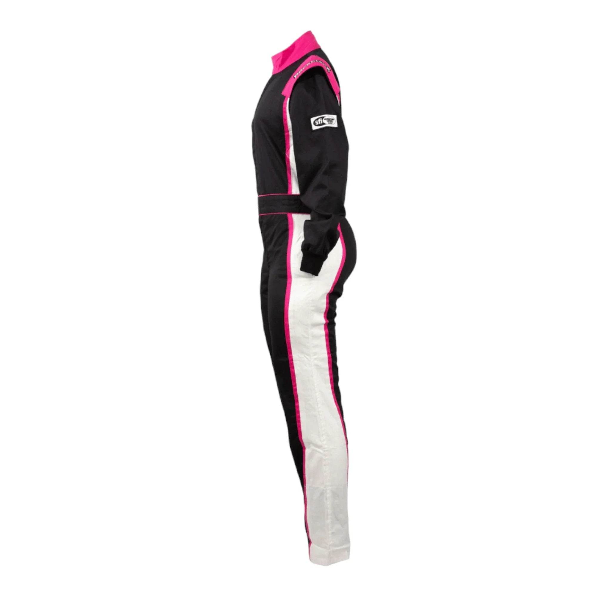 RACECHICK FIERCE WOMEN'S AUTO RACING SUIT SFI 3.2A/1 (BLACK/PINK) - Dash Racegear Store
