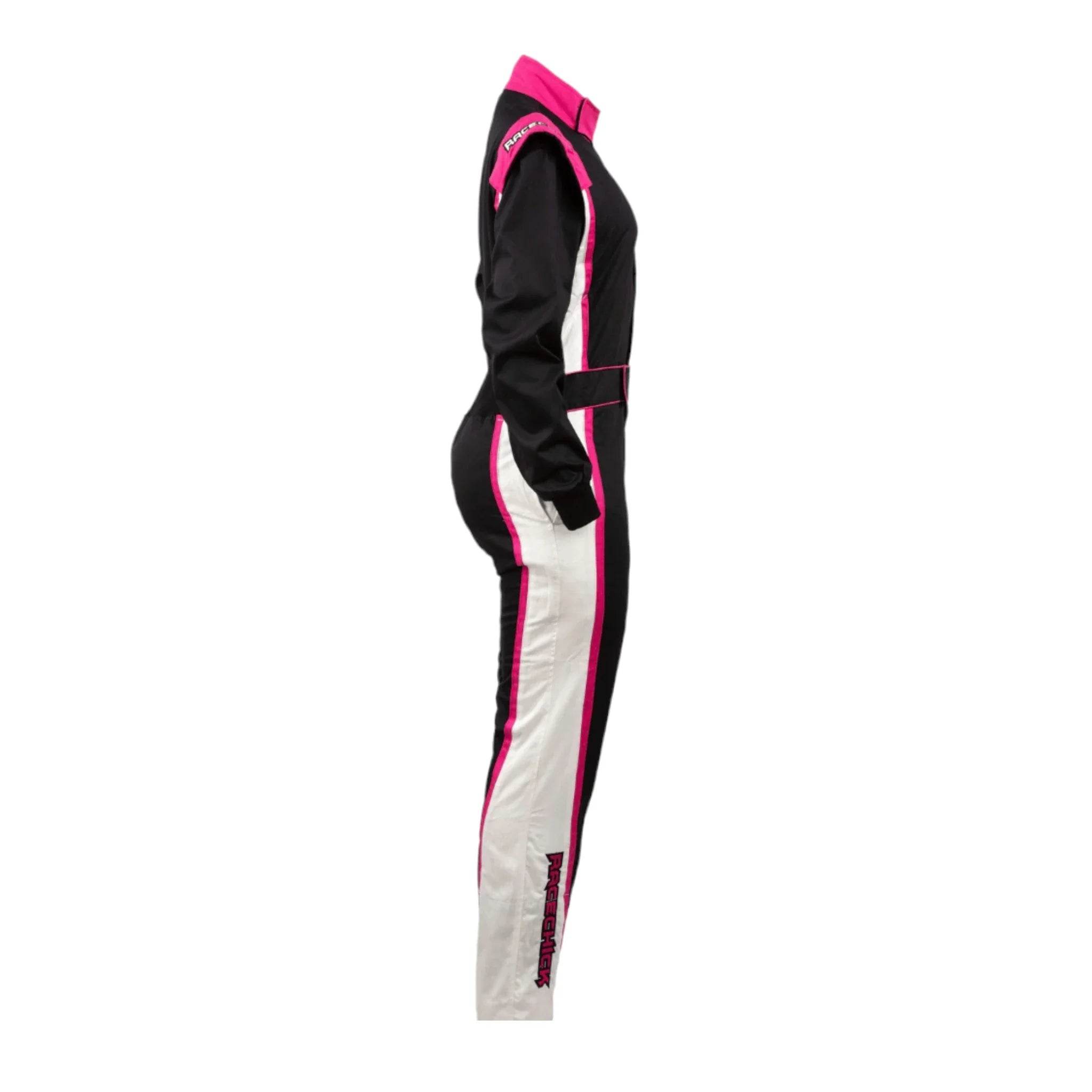 RACECHICK FIERCE WOMEN'S AUTO RACING SUIT SFI 3.2A/1 (BLACK/PINK) - Dash Racegear Store