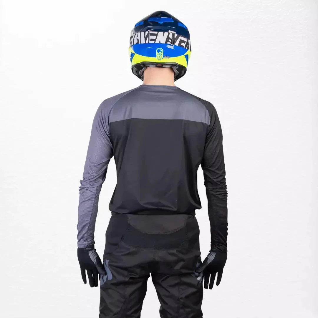 Raven Verve MX Jersey Black-Grey - Dash Racegear Store