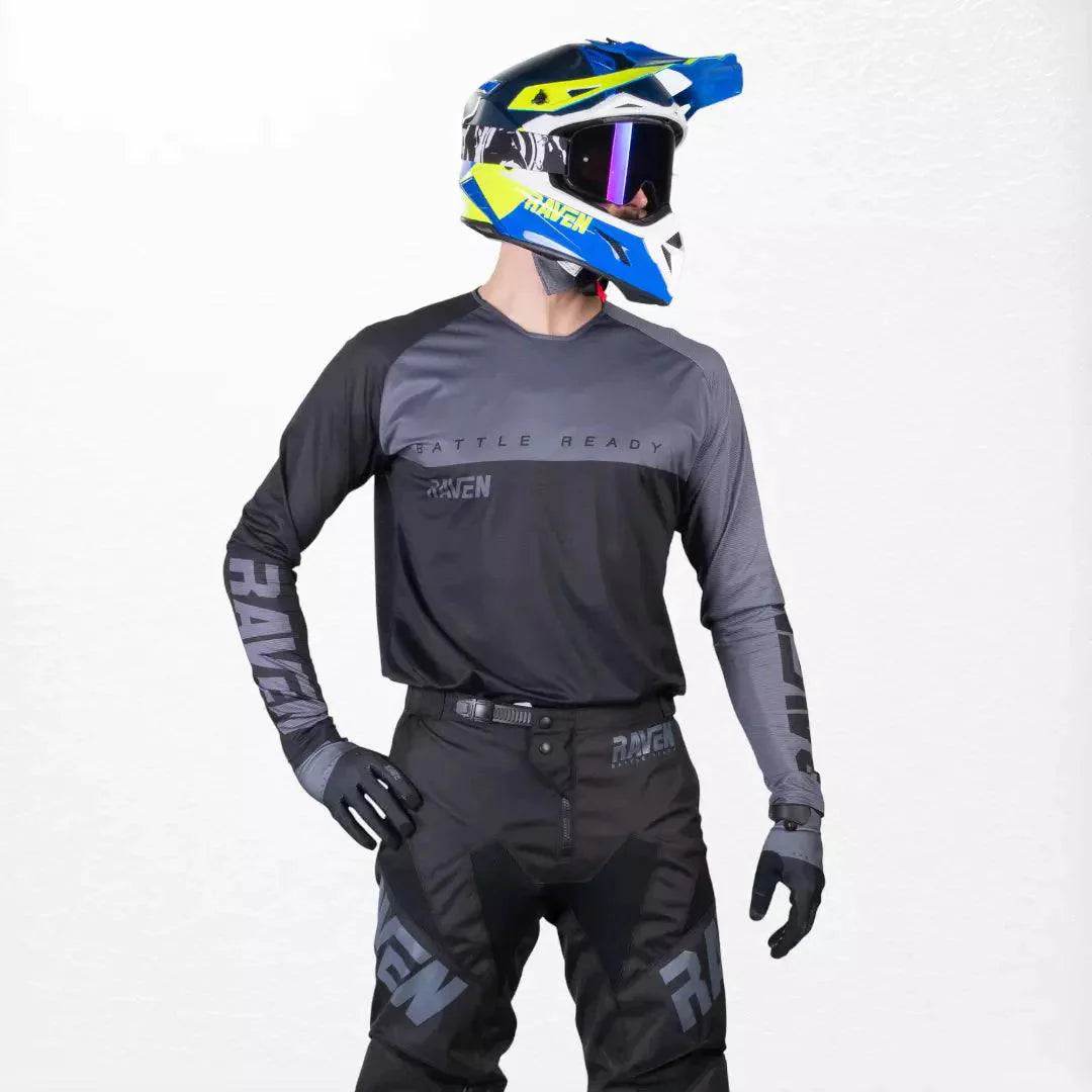 Raven Verve MX Jersey Black-Grey - Dash Racegear Store