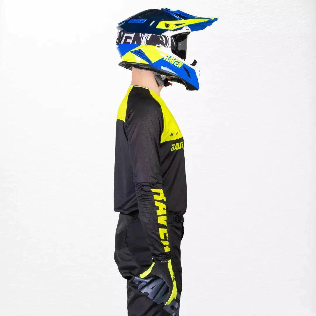 Raven Verve MX Jersey Black-Yellow - Dash Racegear Store