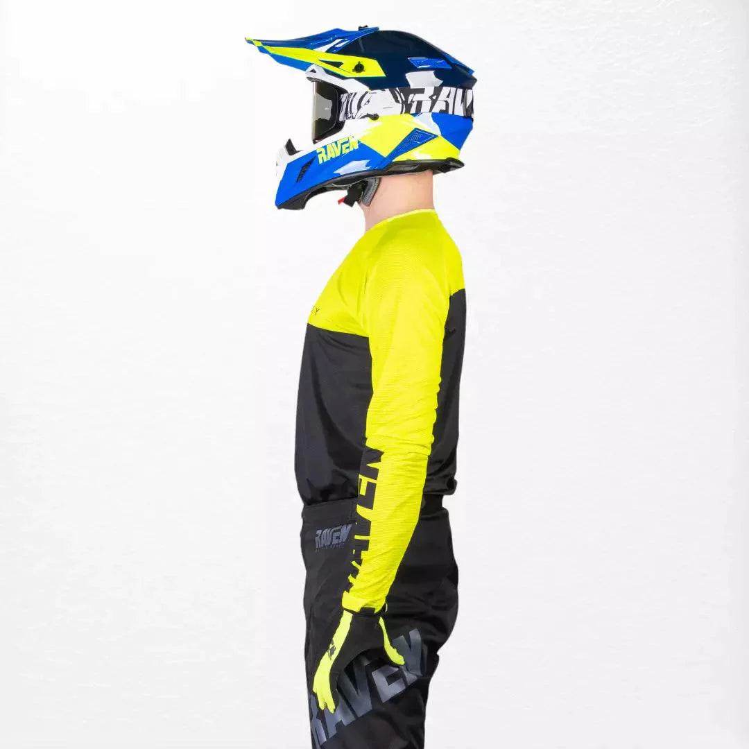 Raven Verve MX Jersey Black-Yellow - Dash Racegear Store