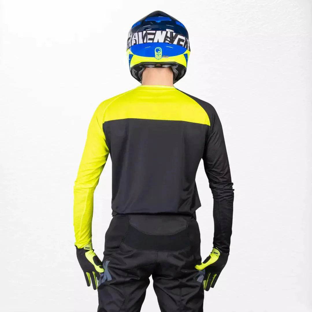 Raven Verve MX Jersey Black-Yellow - Dash Racegear Store