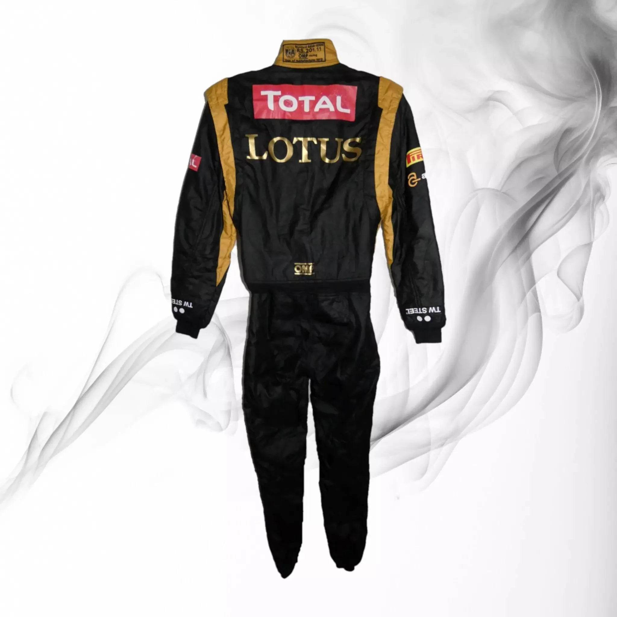 Romain Grosjean 2012 British GP ‘The dark knight rises’ Lotus F1 race suit - Dash Racegear Store