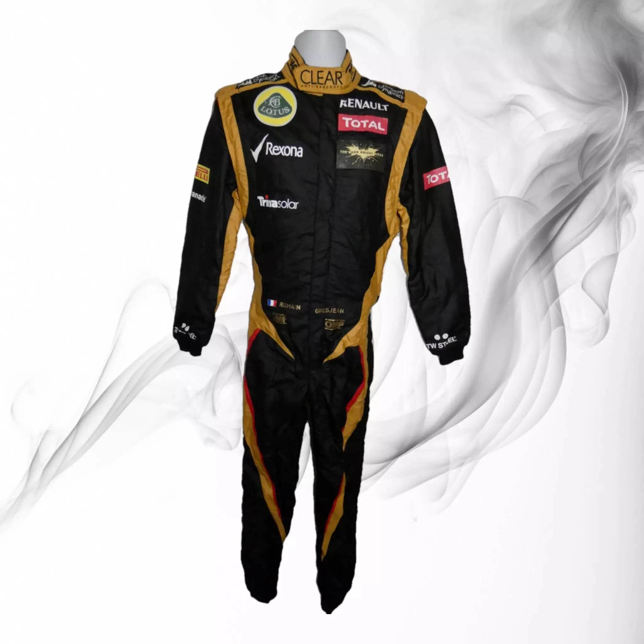 Romain Grosjean 2012 British GP ‘The dark knight rises’ Lotus F1 race suit - Dash Racegear Store