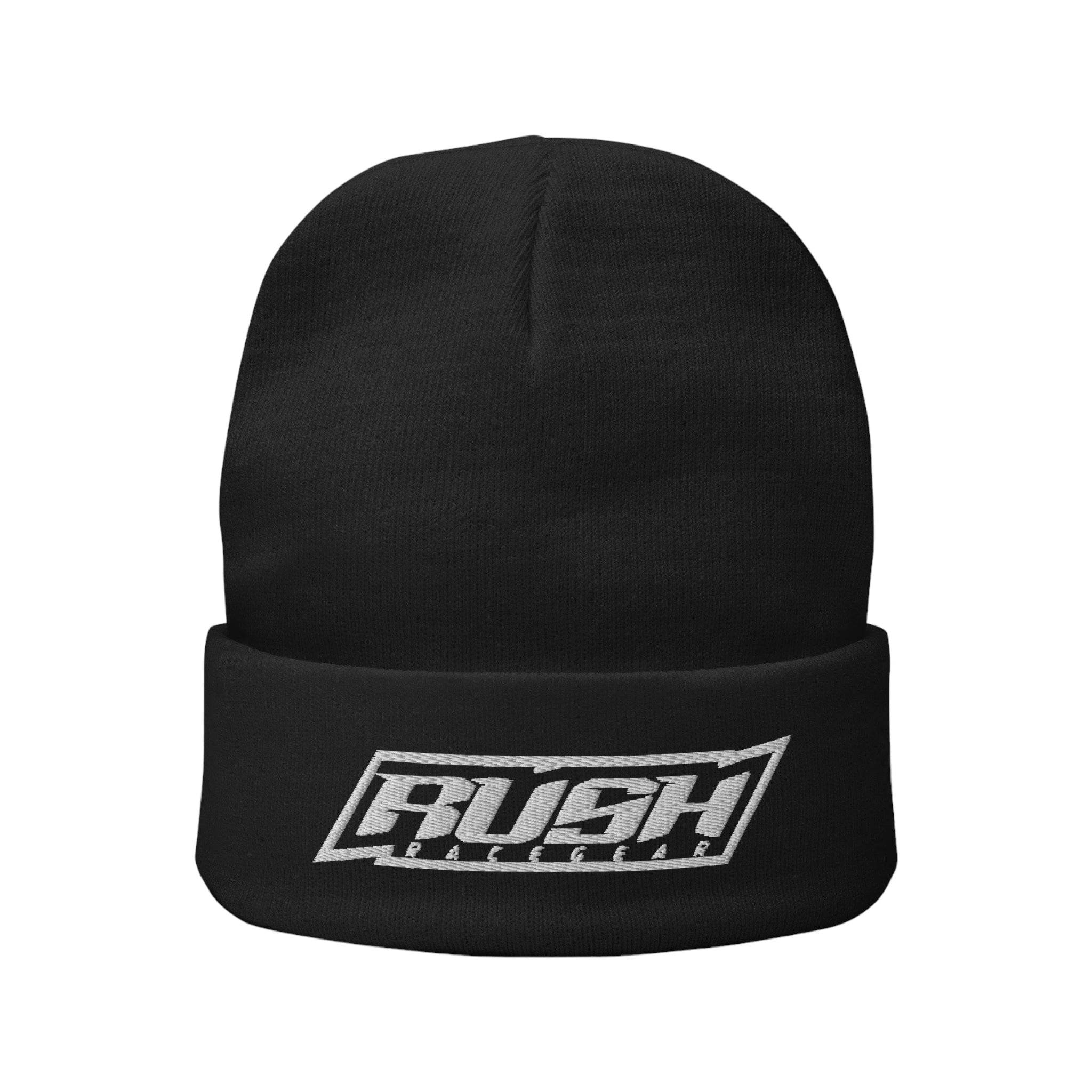 Rush Simple White Logo Beanie - Dash Racegear Store
