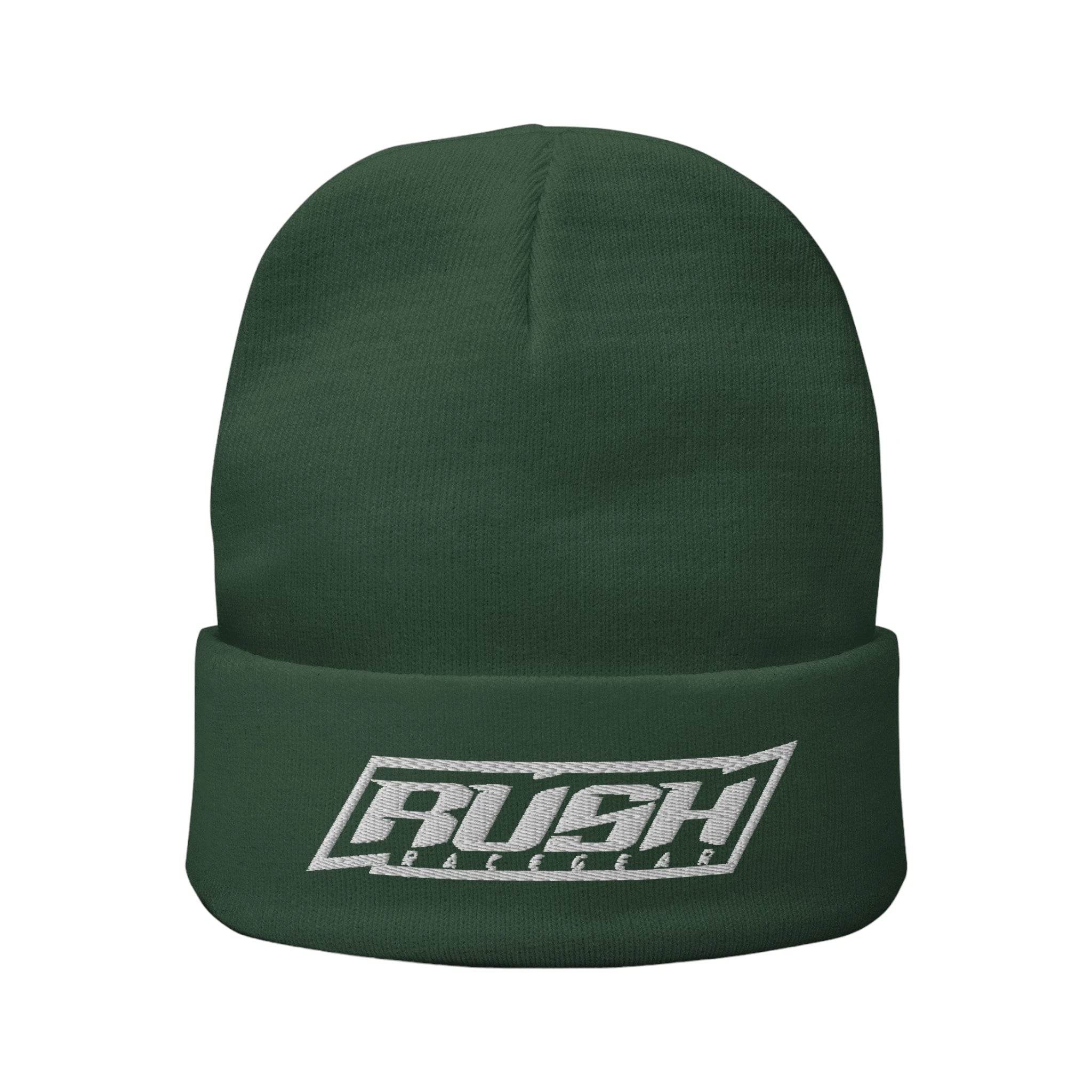 Rush Simple White Logo Beanie - Dash Racegear Store
