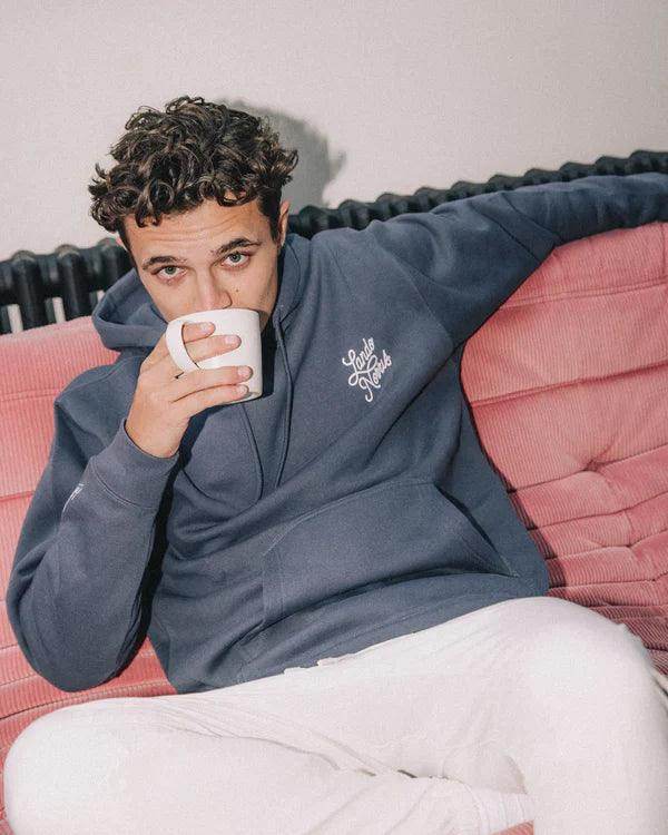 SCRIPT PETROL BLUE HOODIE - Dash Racegear Store