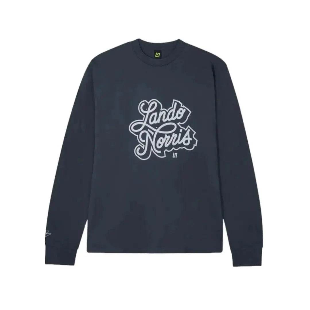 SCRIPT PETROL BLUE LONG SLEEVE TEE - Dash Racegear Store